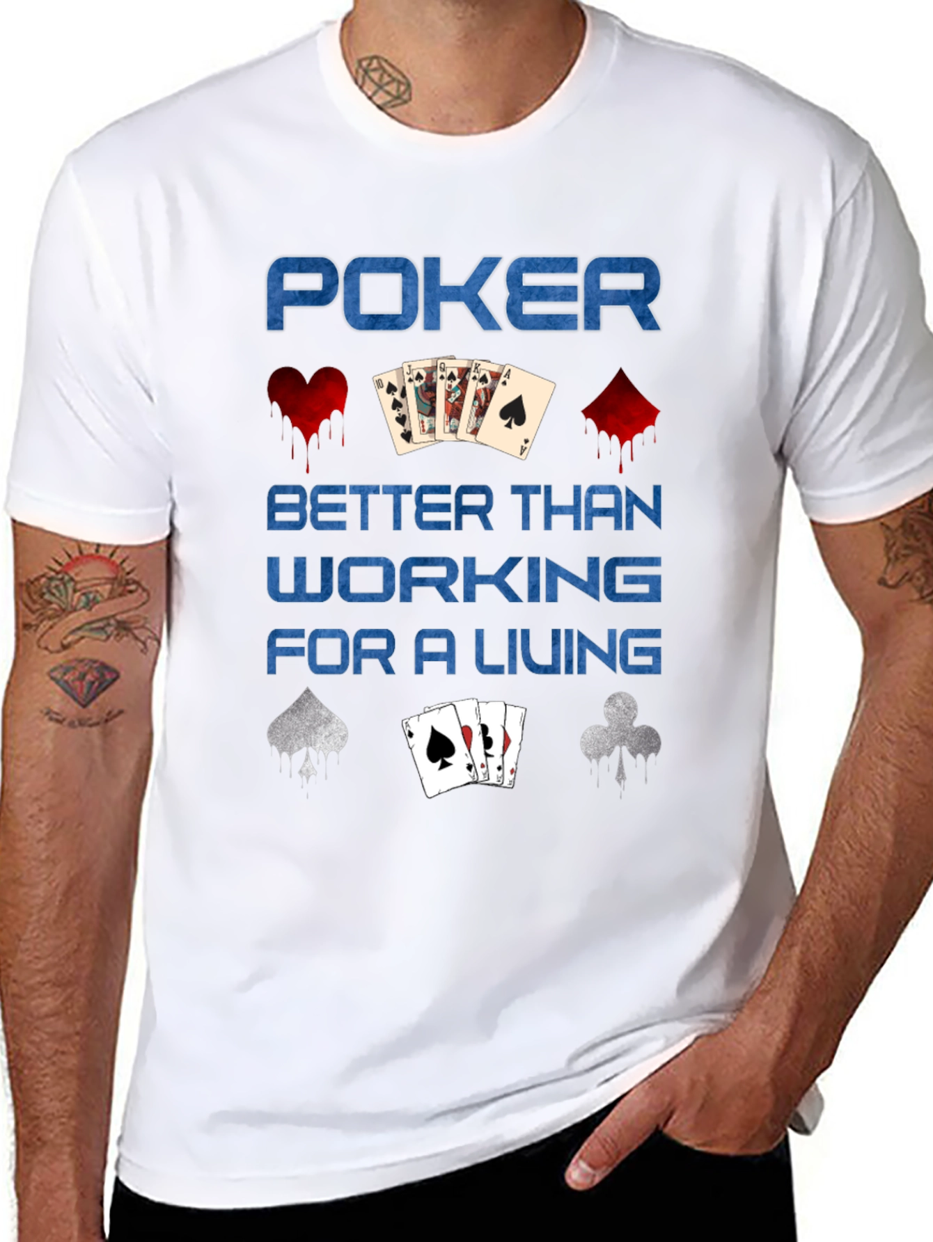 Black Poker Better Than Working T-Shirt view 8