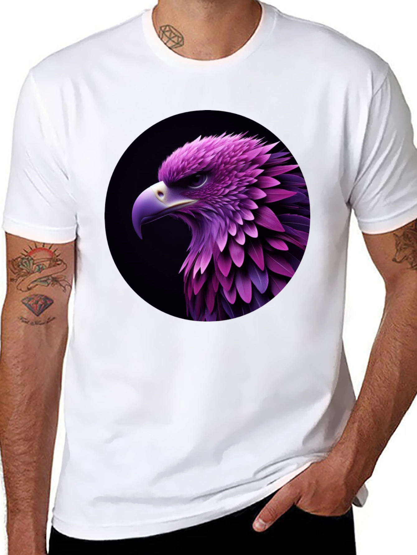 Black Eagle Graphic Black T-Shirt view 8