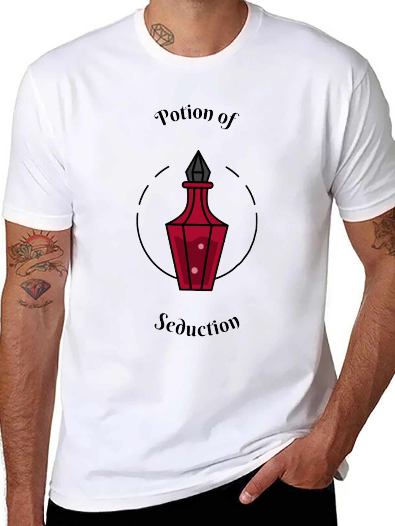 Black Potion of Seduction Graphic Tee view 8