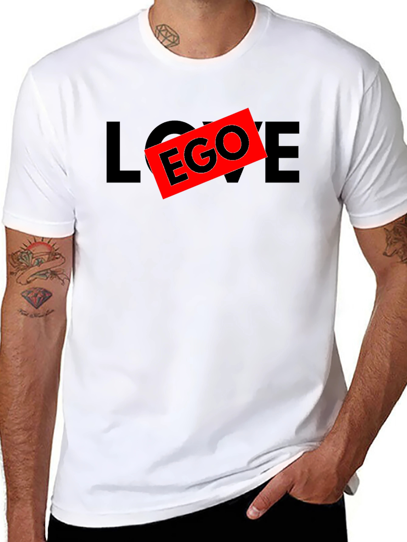 Black Love Over Ego Graphic T-Shirt view 8