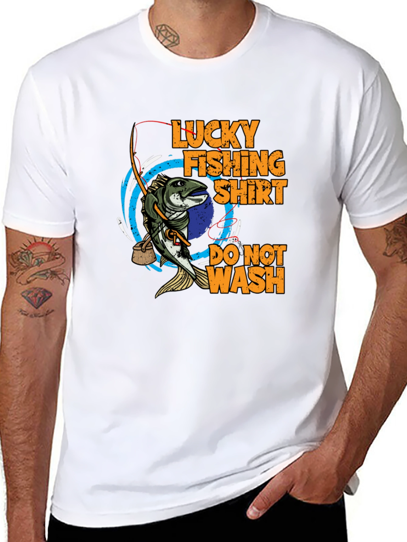Black Lucky Fishing Shirt - Do Not Wash Tee view 8