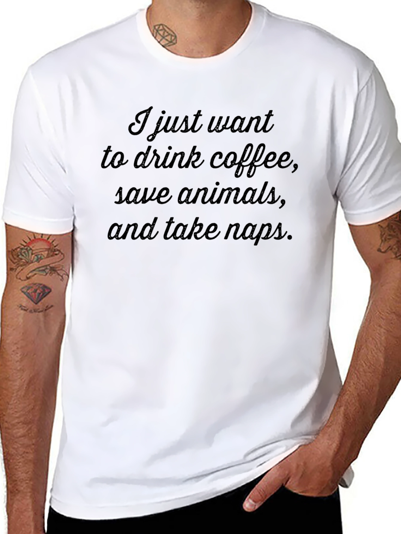 Black Coffee, Animals, Naps T-Shirt view 8