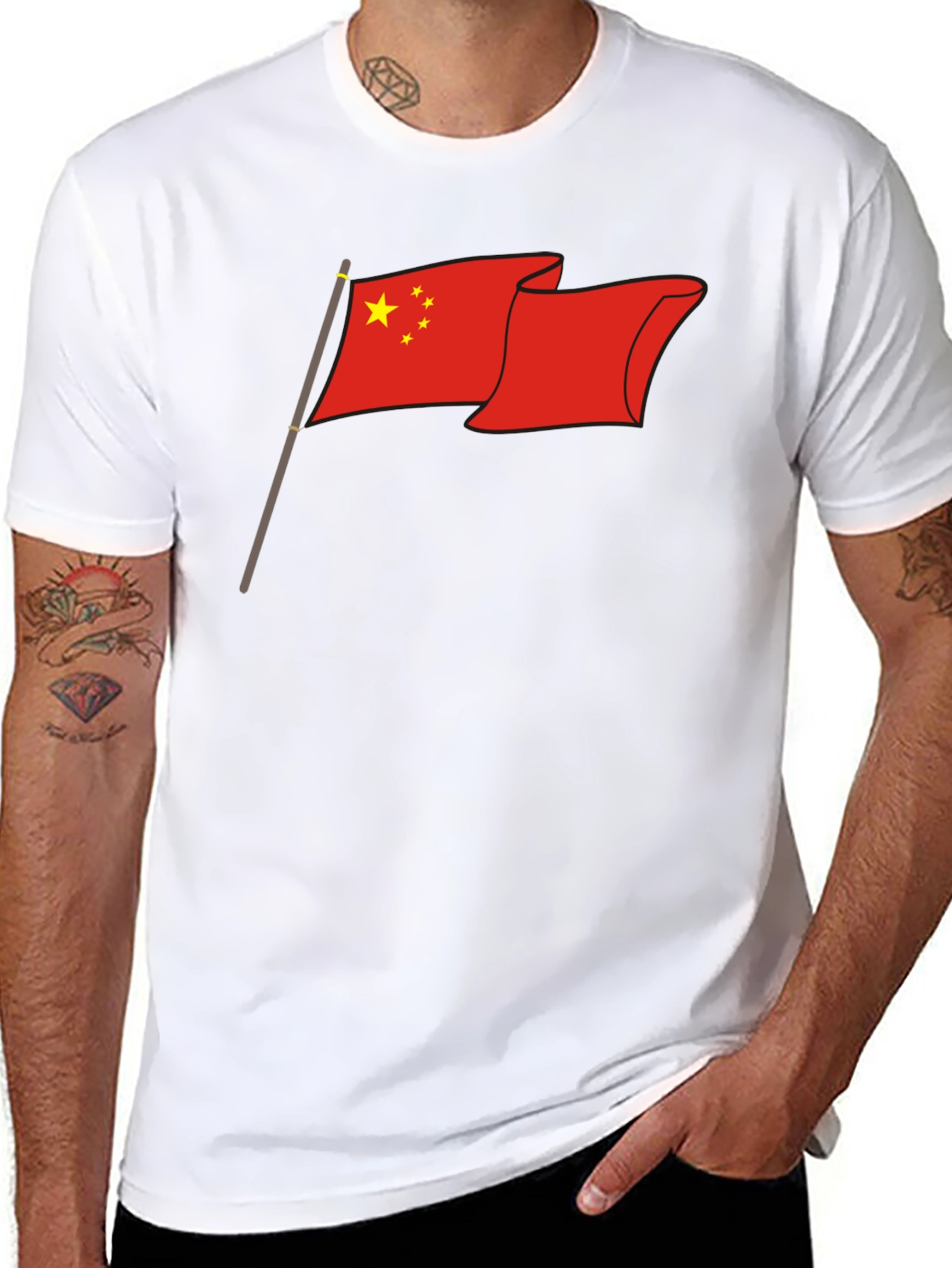 China Flag Graphic T-Shirt - Patriotic Tee - 8
