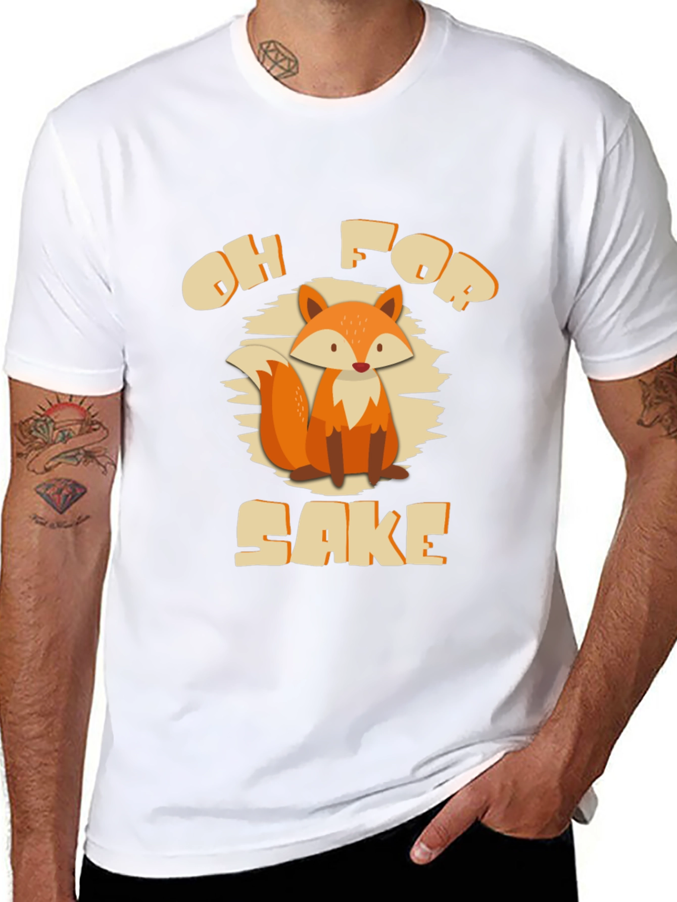 Black Oh For Fox Sake T-Shirt - Funny Novelty Tee view 8