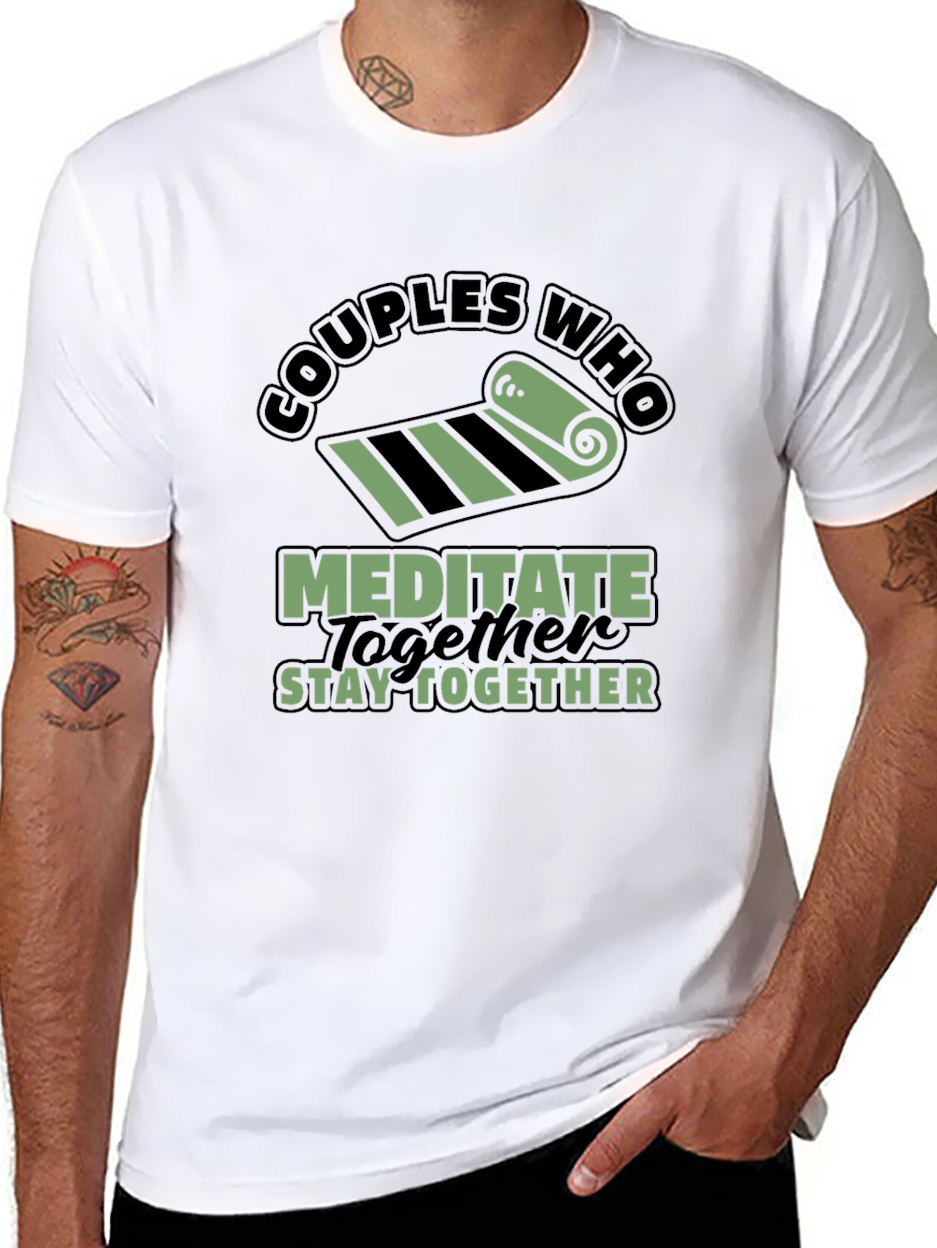 Black Couples Who Meditate Stay Together T-Shirt view 8