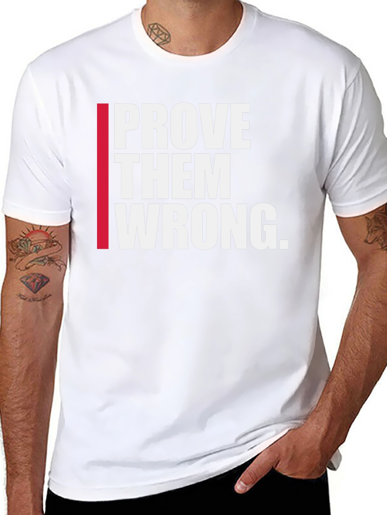 Black Prove Them Wrong Graphic Tee - Motivational Shirt view 8