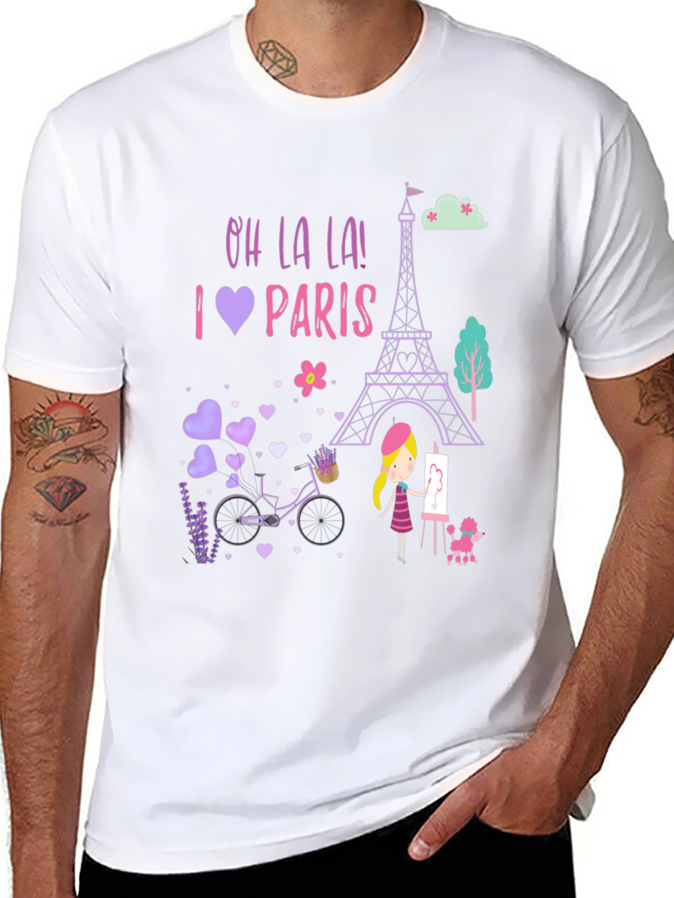 Oh La La! I Love Paris Graphic Tee - 8