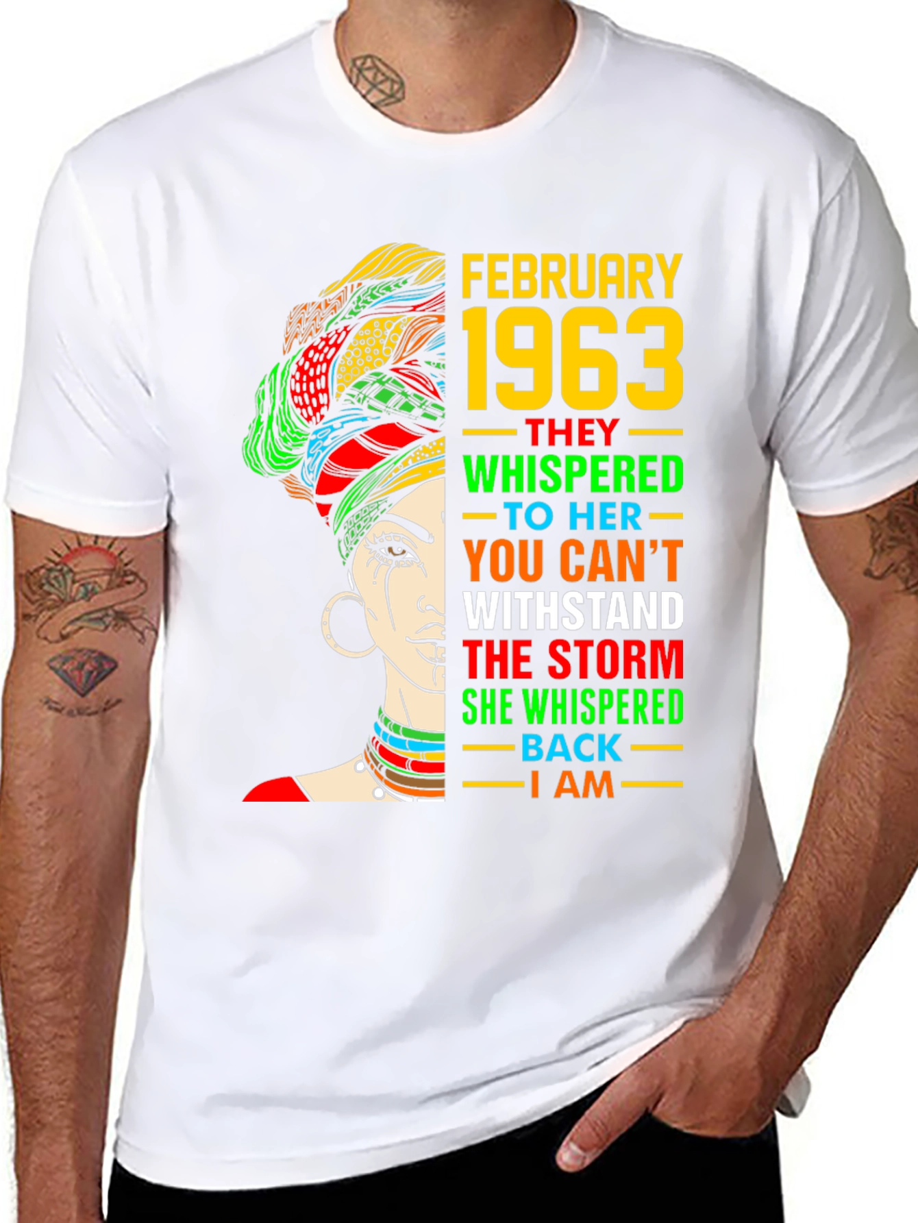 Black February 1963 T-Shirt: Withstand the Storm view 8