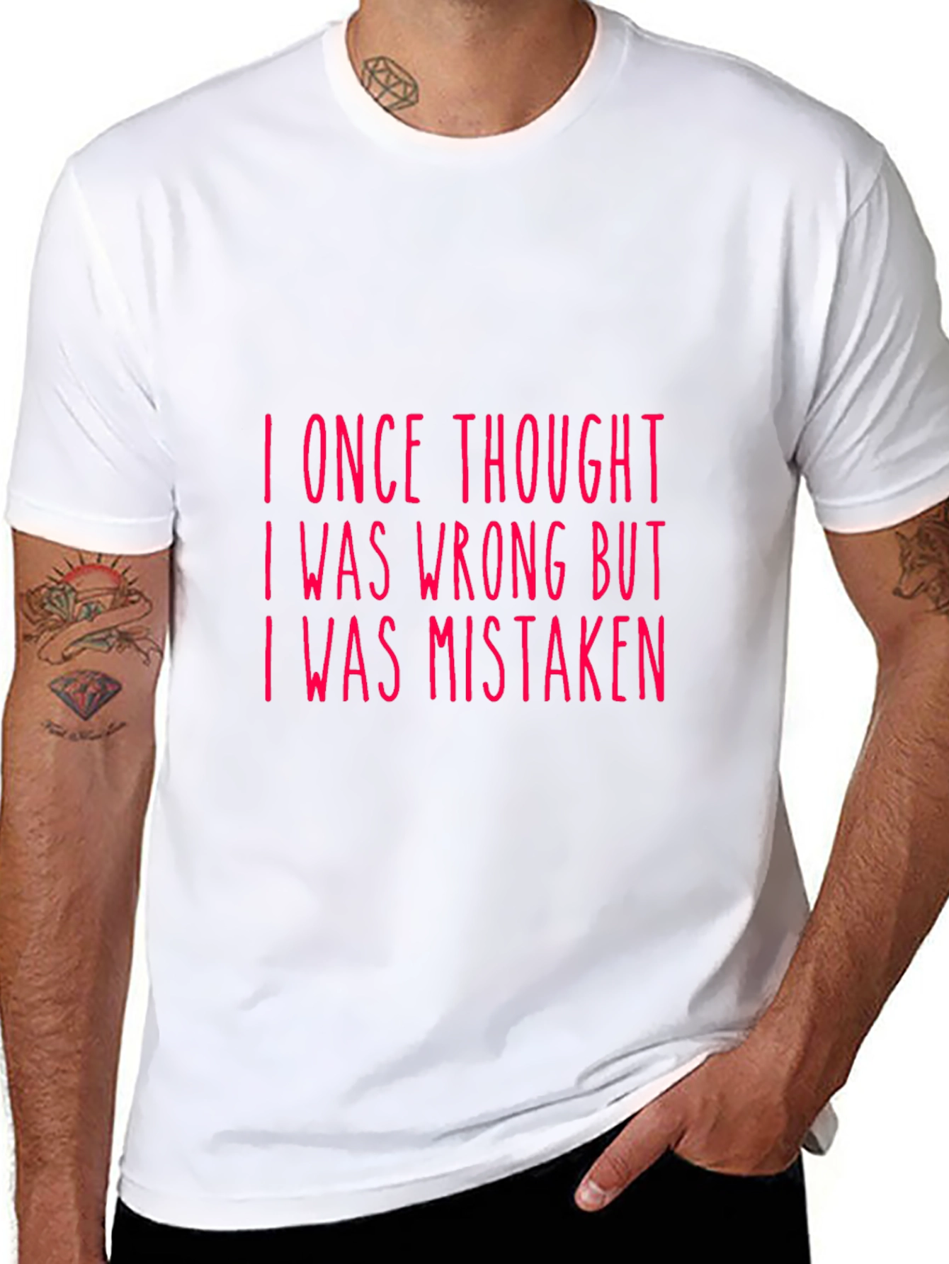 Black Funny Mistaken T-Shirt - I Was Wrong Humor Tee view 8