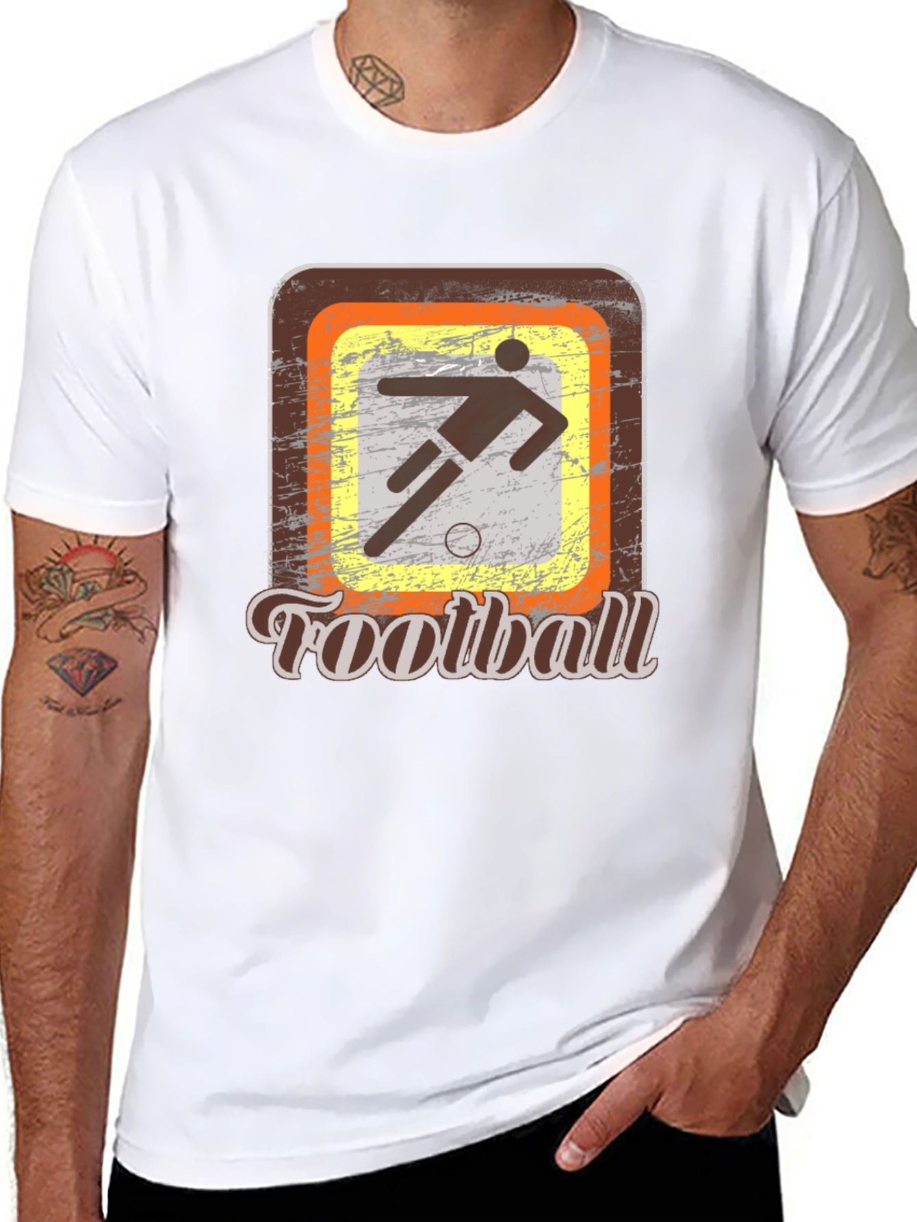 Black Retro Football Graphic Tee view 8