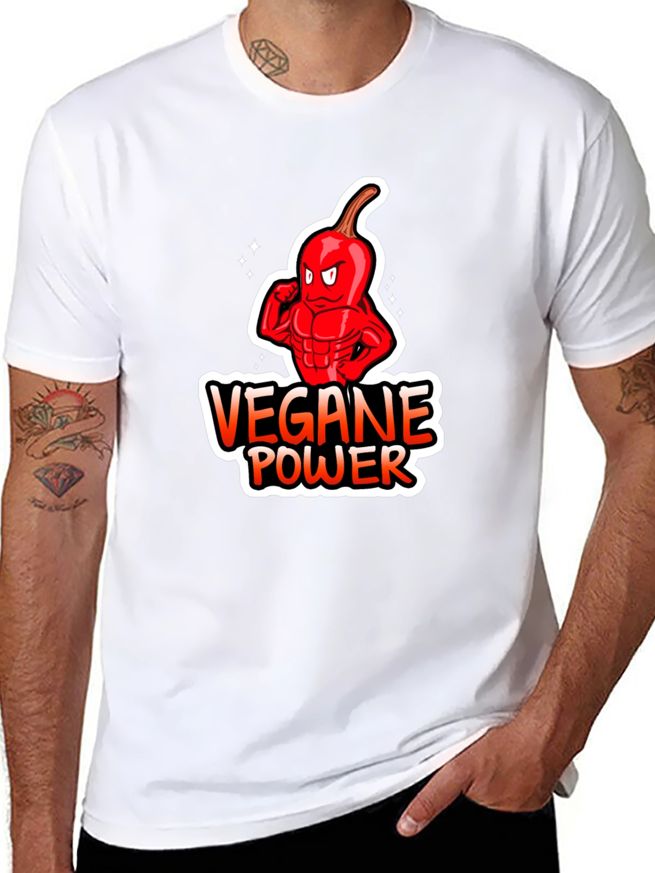 Vegan Power T-Shirt - Chili Pepper Design - 8