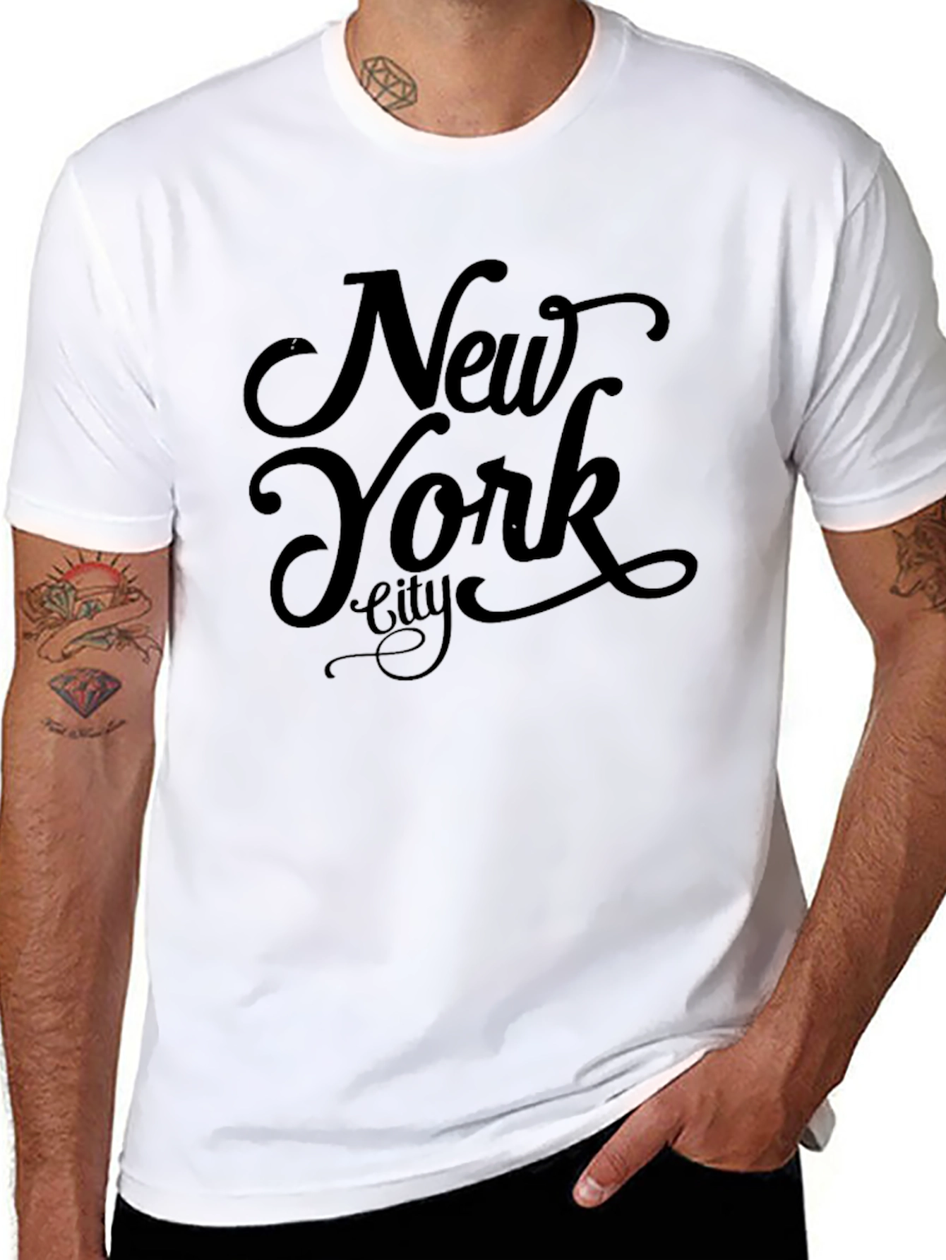Black New York City Black Graphic Tee view 8