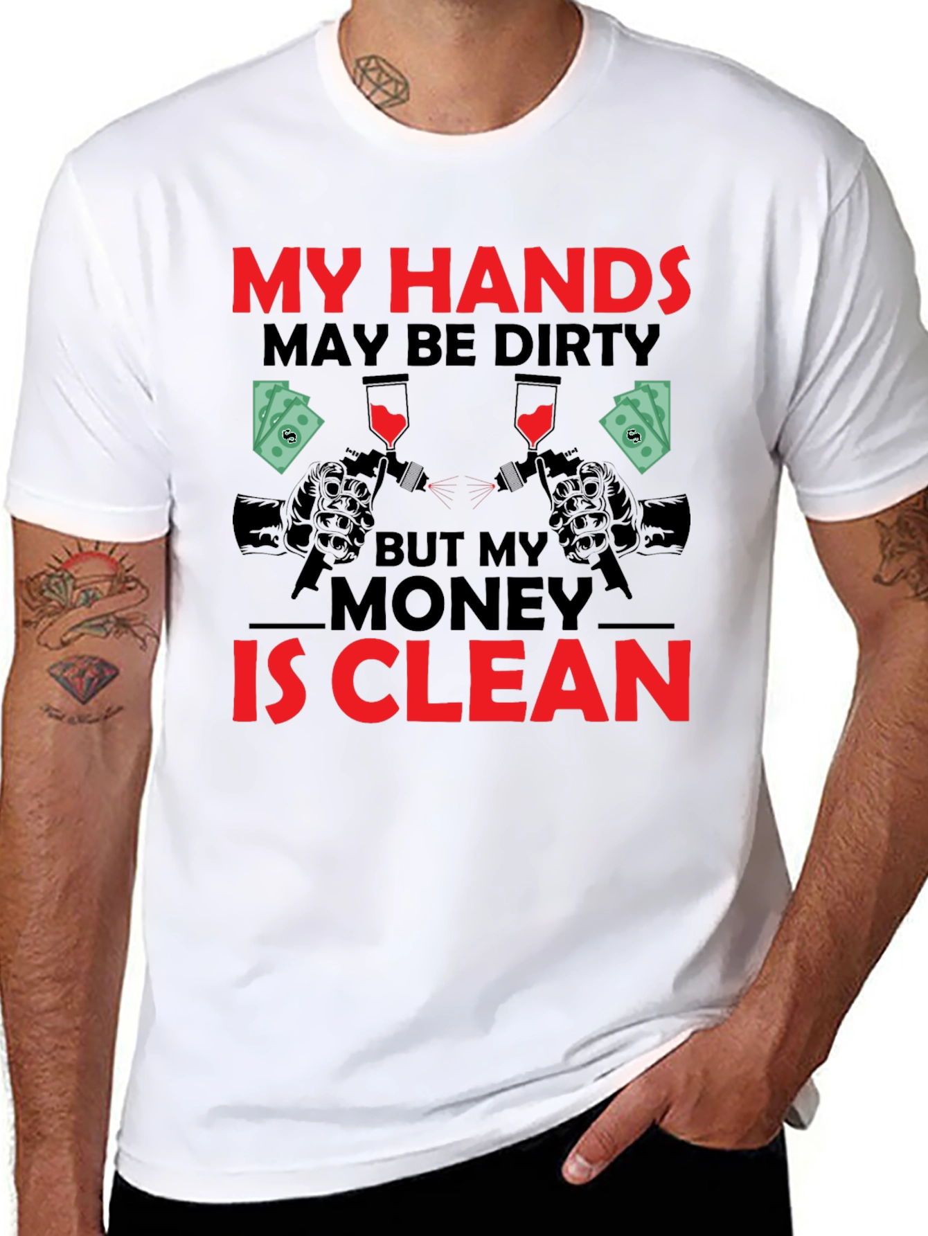 Black My Hands May Be Dirty T-Shirt view 8