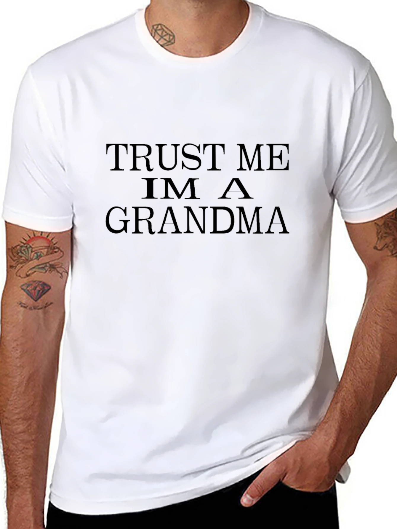 Black Trust Me I'm A Grandma - Unisex T-Shirt view 8