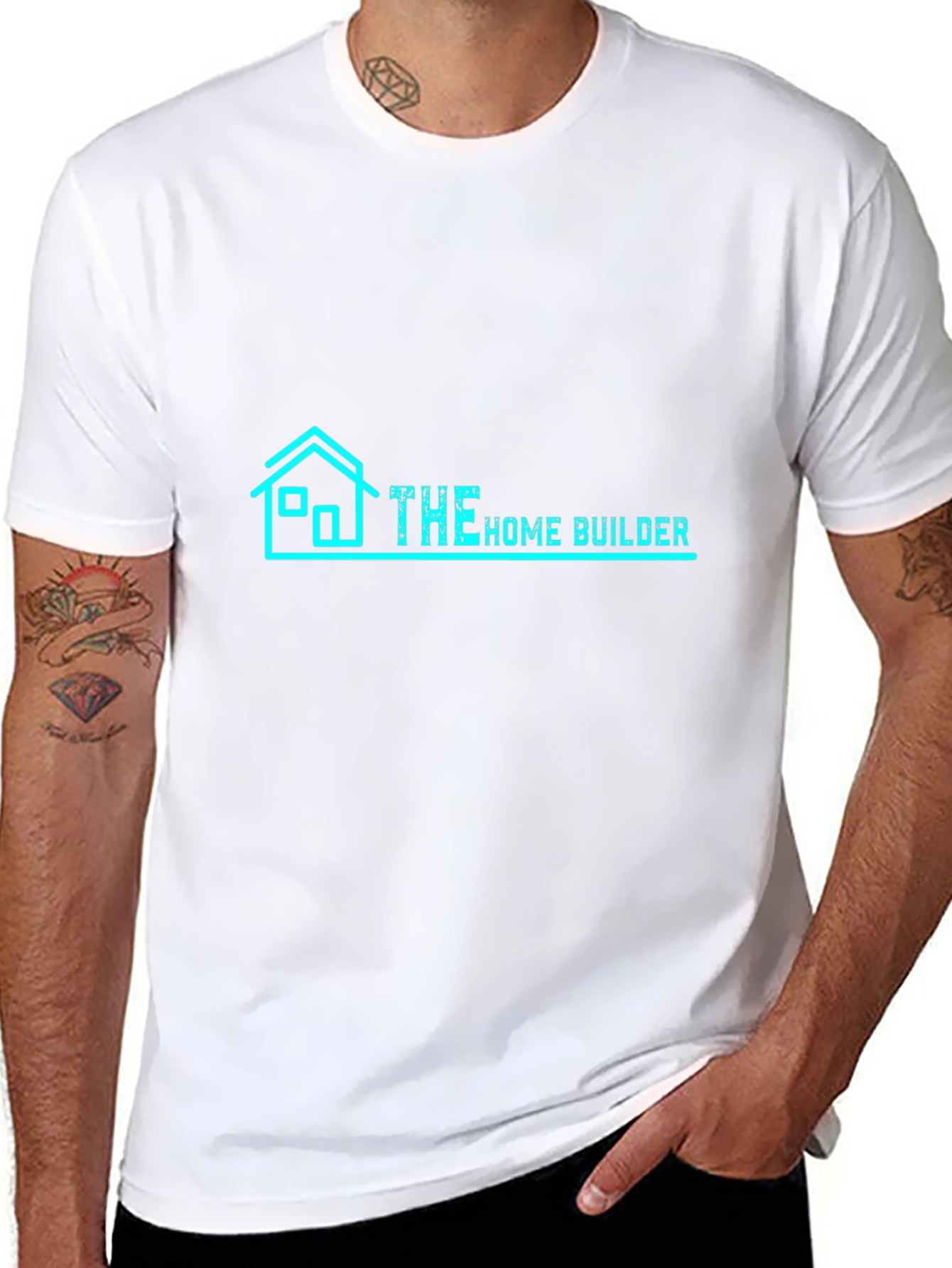 Black The Home Builder Graphic Tee - Black Cotton T-Shirt view 8