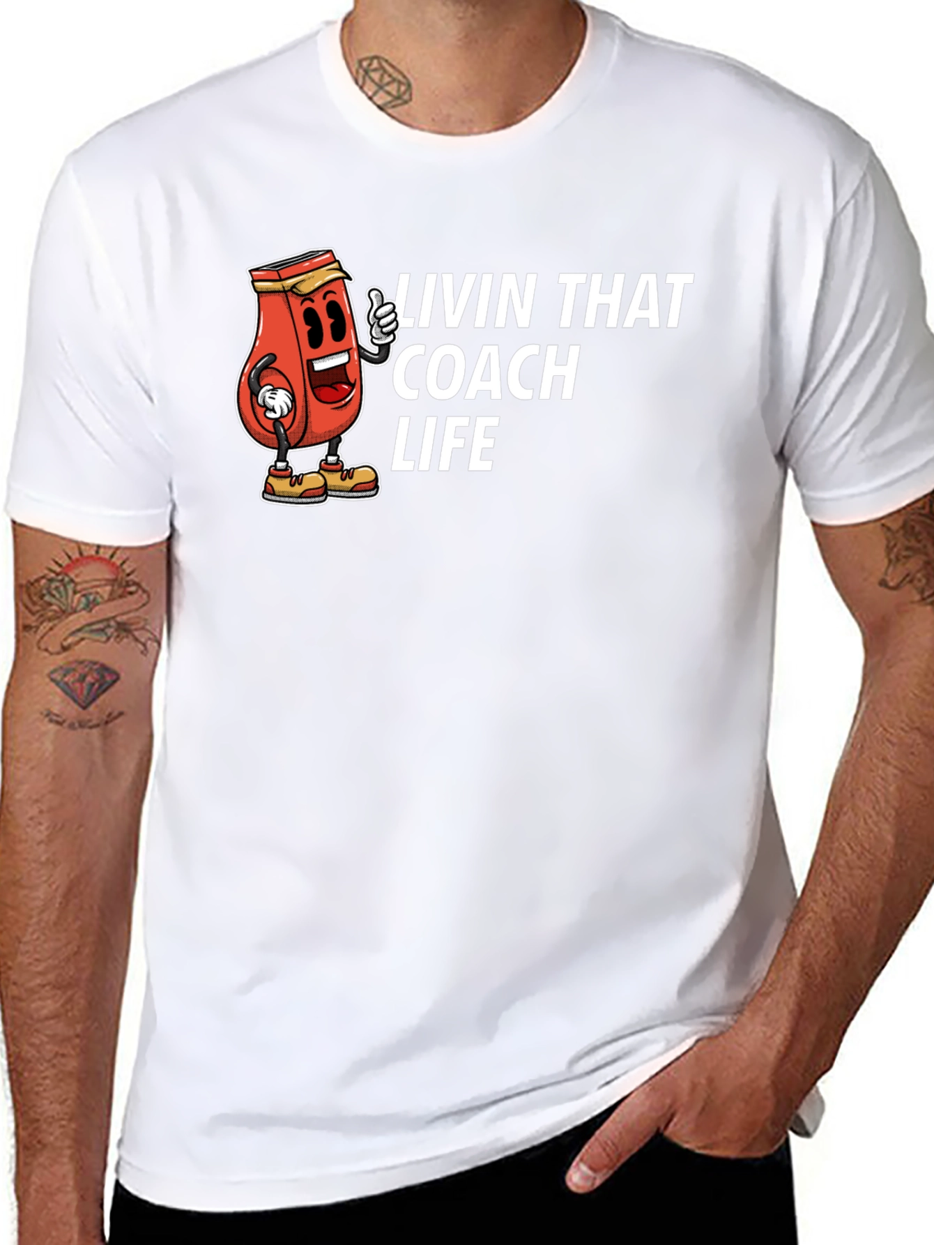 Black Livin' That Coach Life T-Shirt view 8