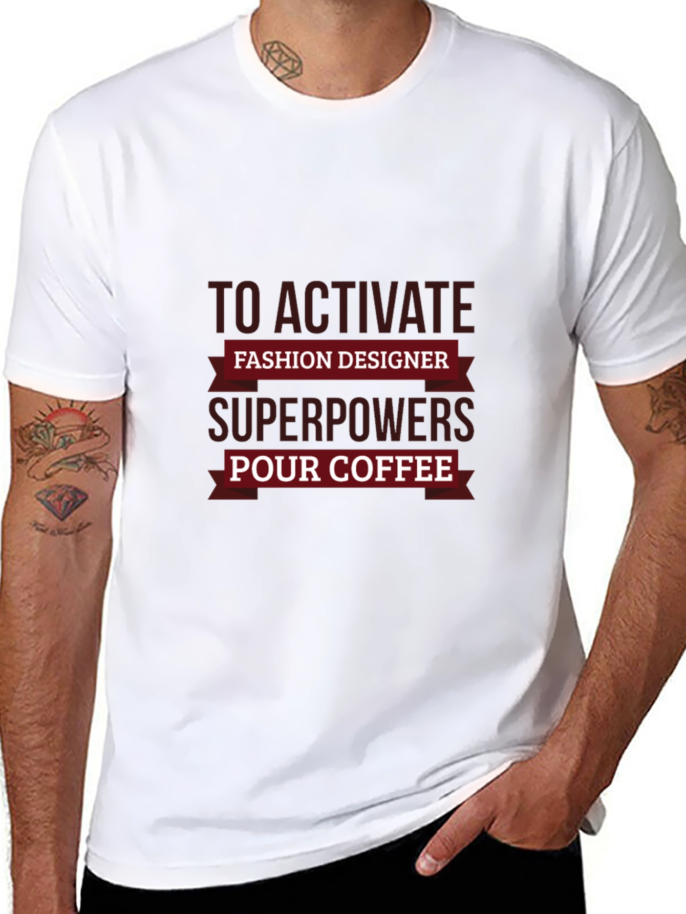 Black Fashion Designer Superpowers Coffee T-Shirt view 8