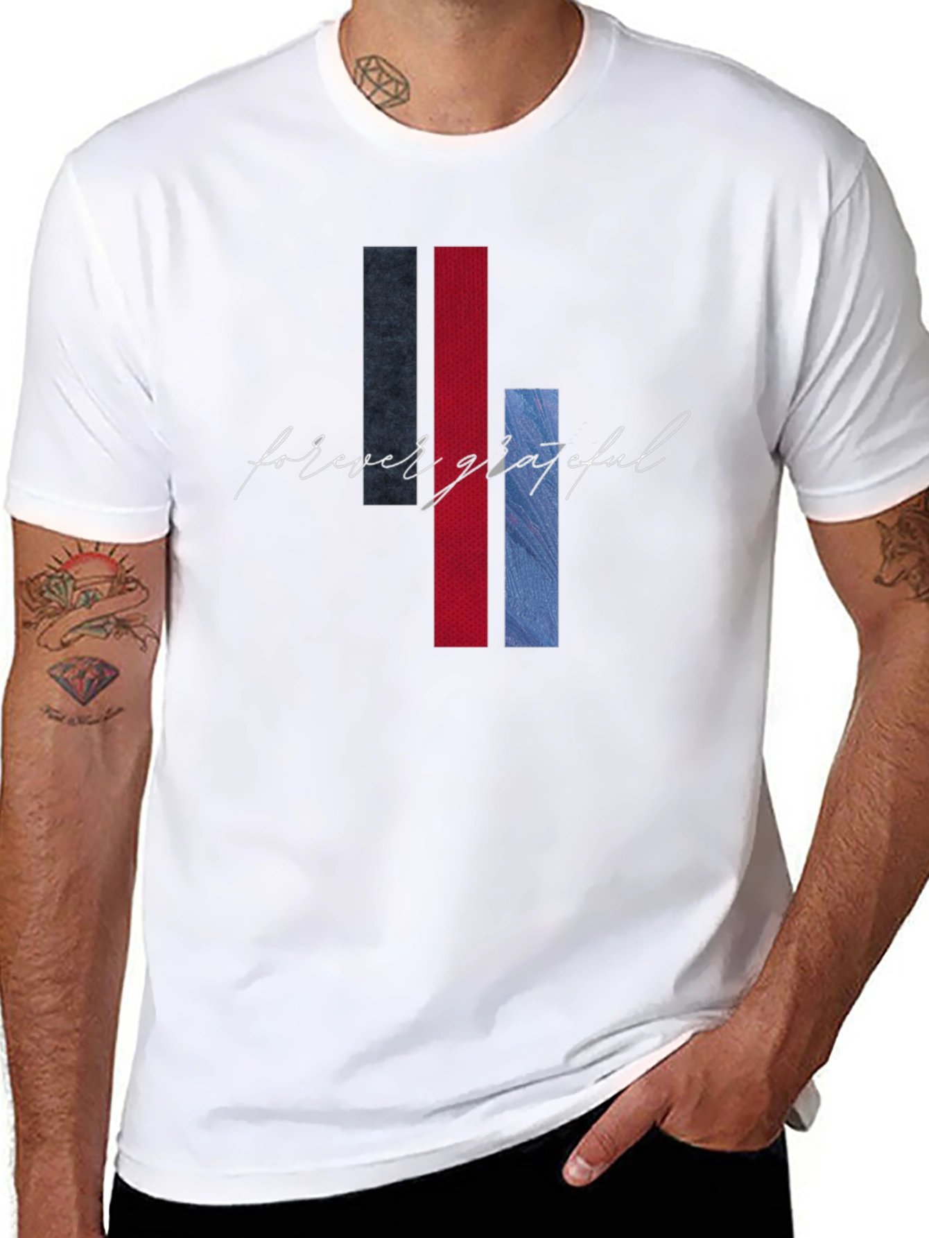 Black Forever Grateful Graphic T-Shirt - Modern Design view 8