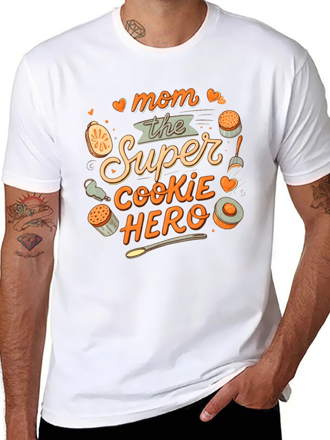 Black Mom the Super Cookie Hero T-Shirt view 8