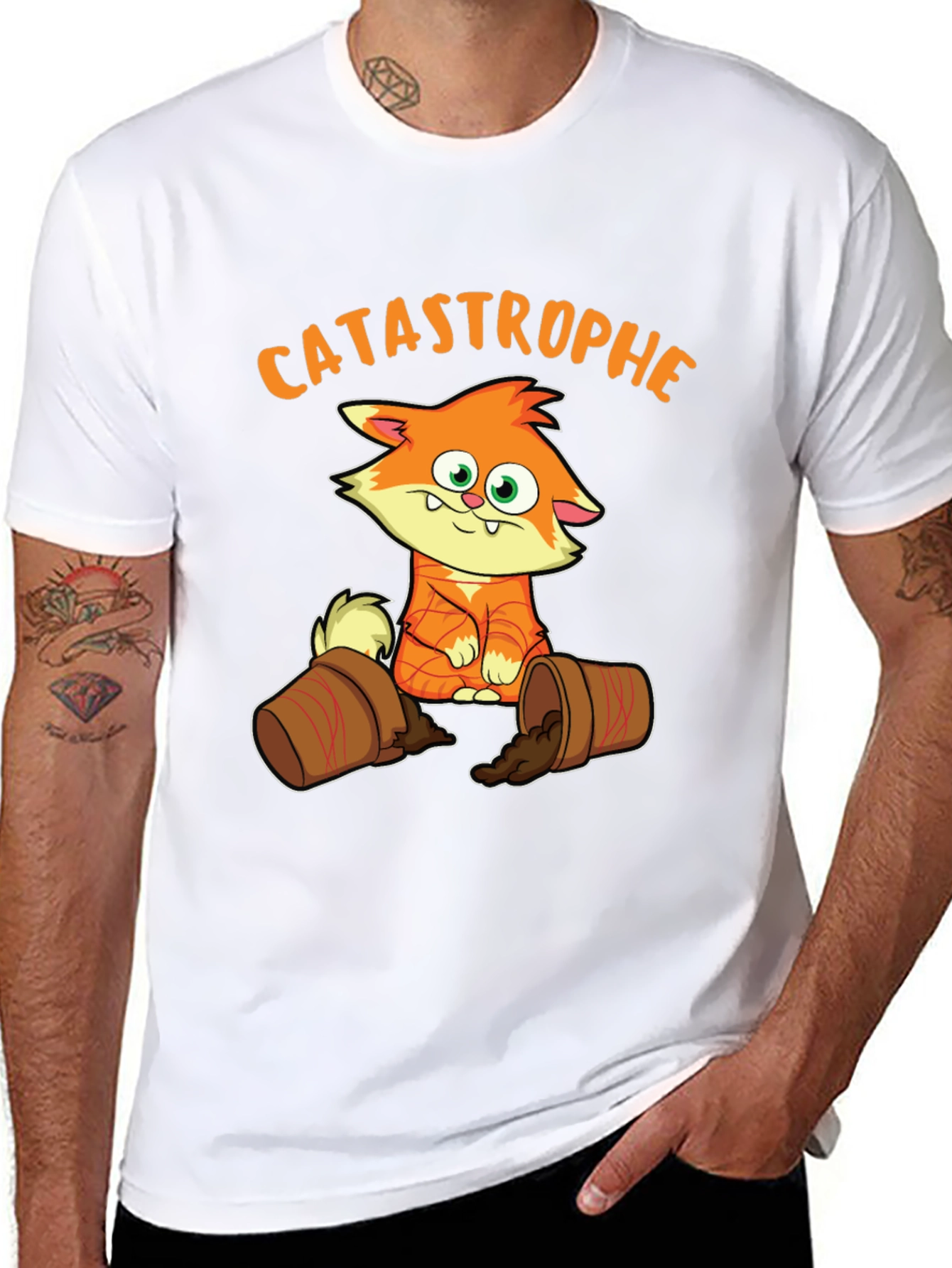 Black Catastrophe Cat T-Shirt - Mischief Maker Tee view 8