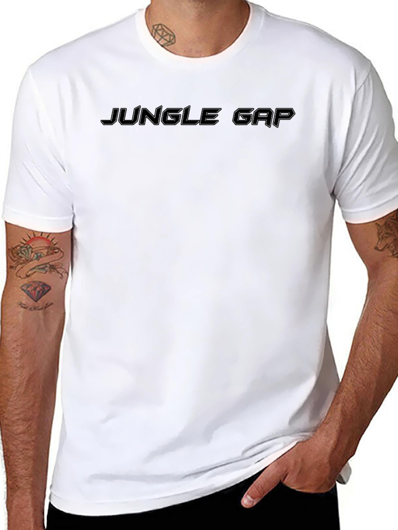 Black Jungle Gap Men's Black Graphic Tee view 8