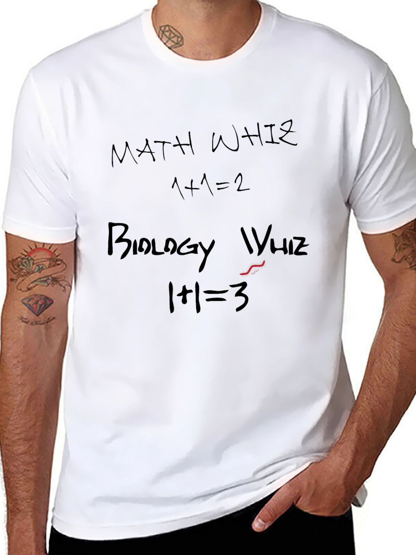 Black Math and Biology Whiz T-Shirt view 8