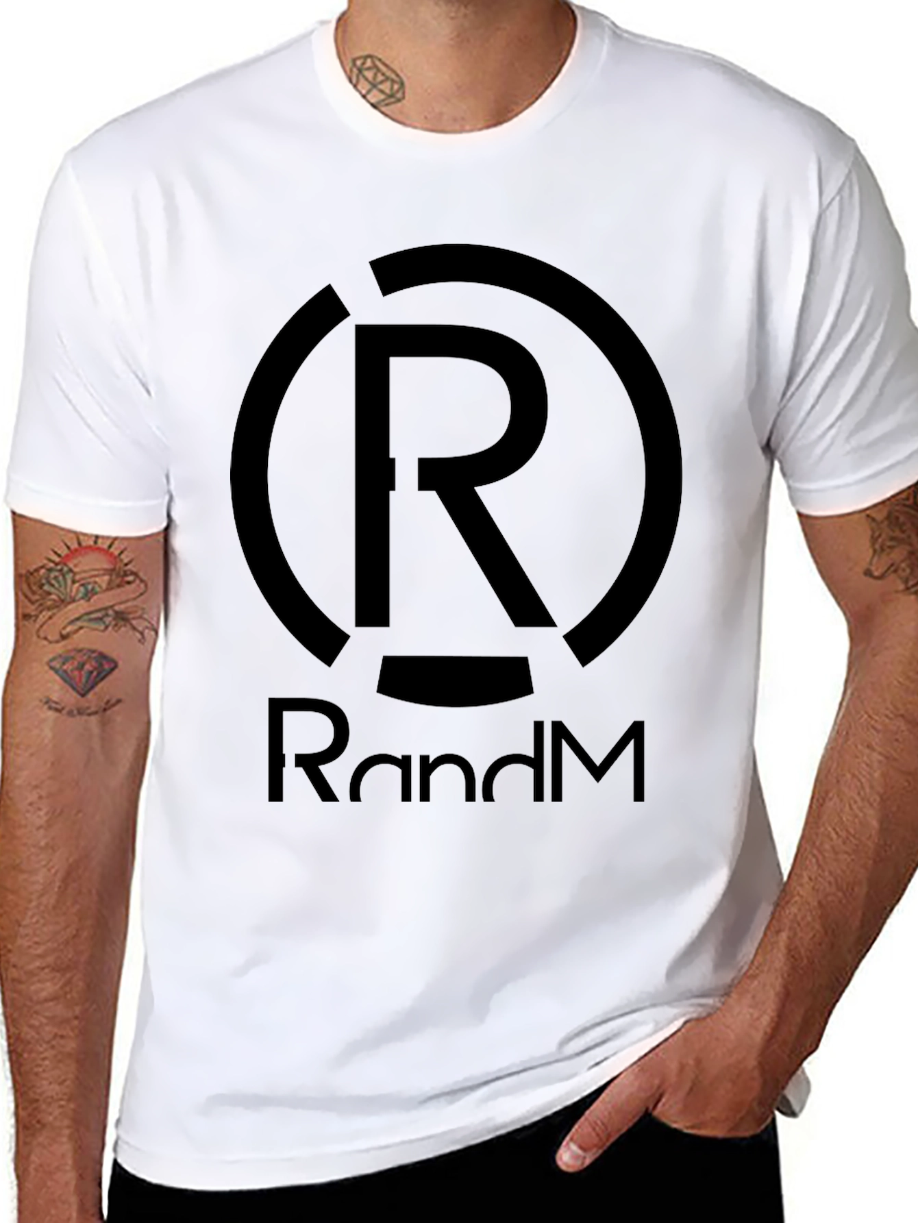 Black RandM Black Graphic T-Shirt - Modern Style view 8