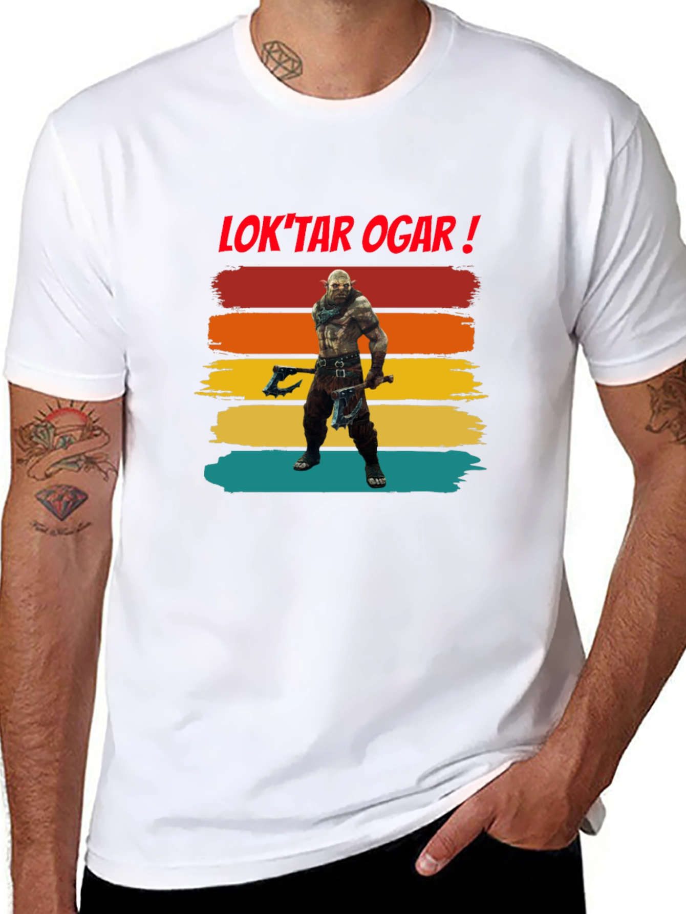 Black Lok'tar Ogar Orc T-Shirt view 8
