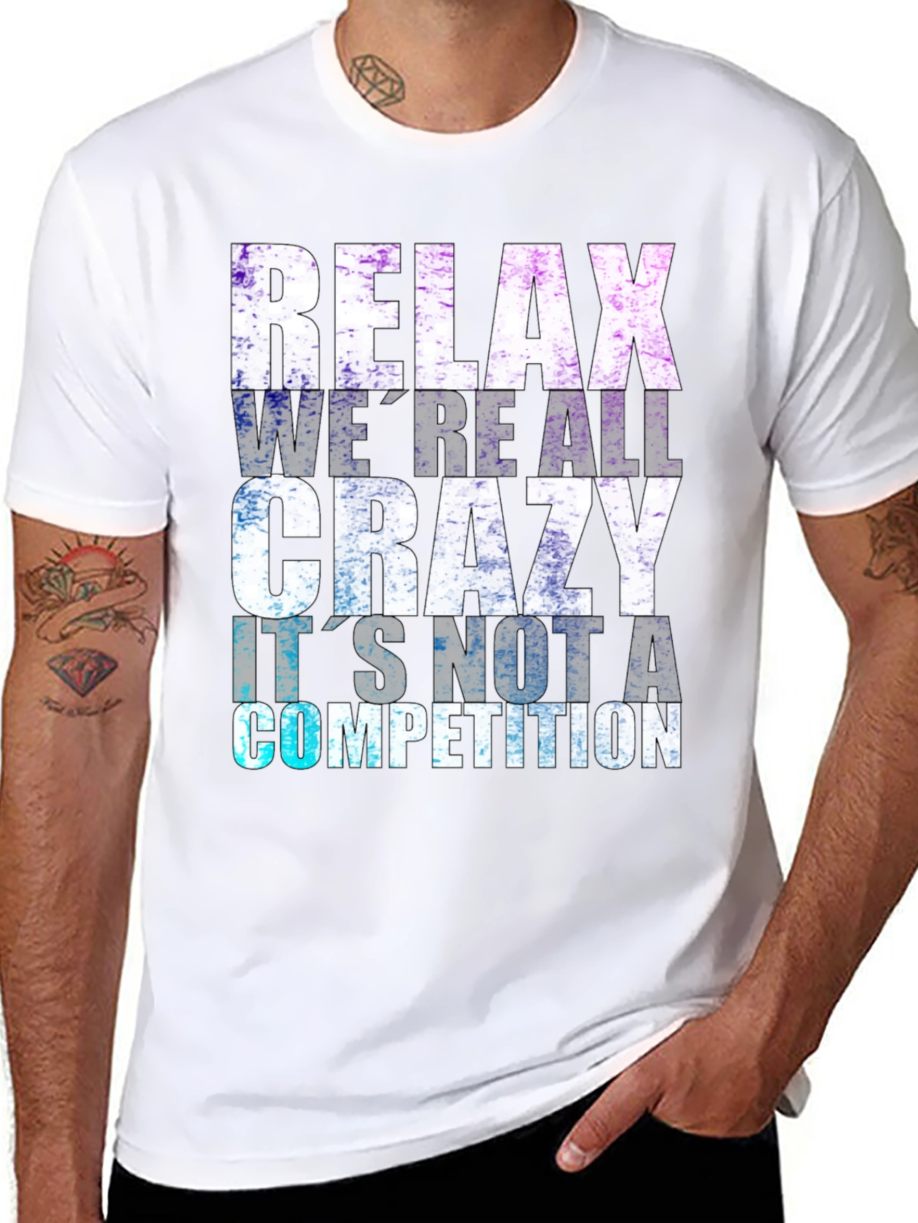 Black Relax, We're All Crazy Graphic T-Shirt view 8