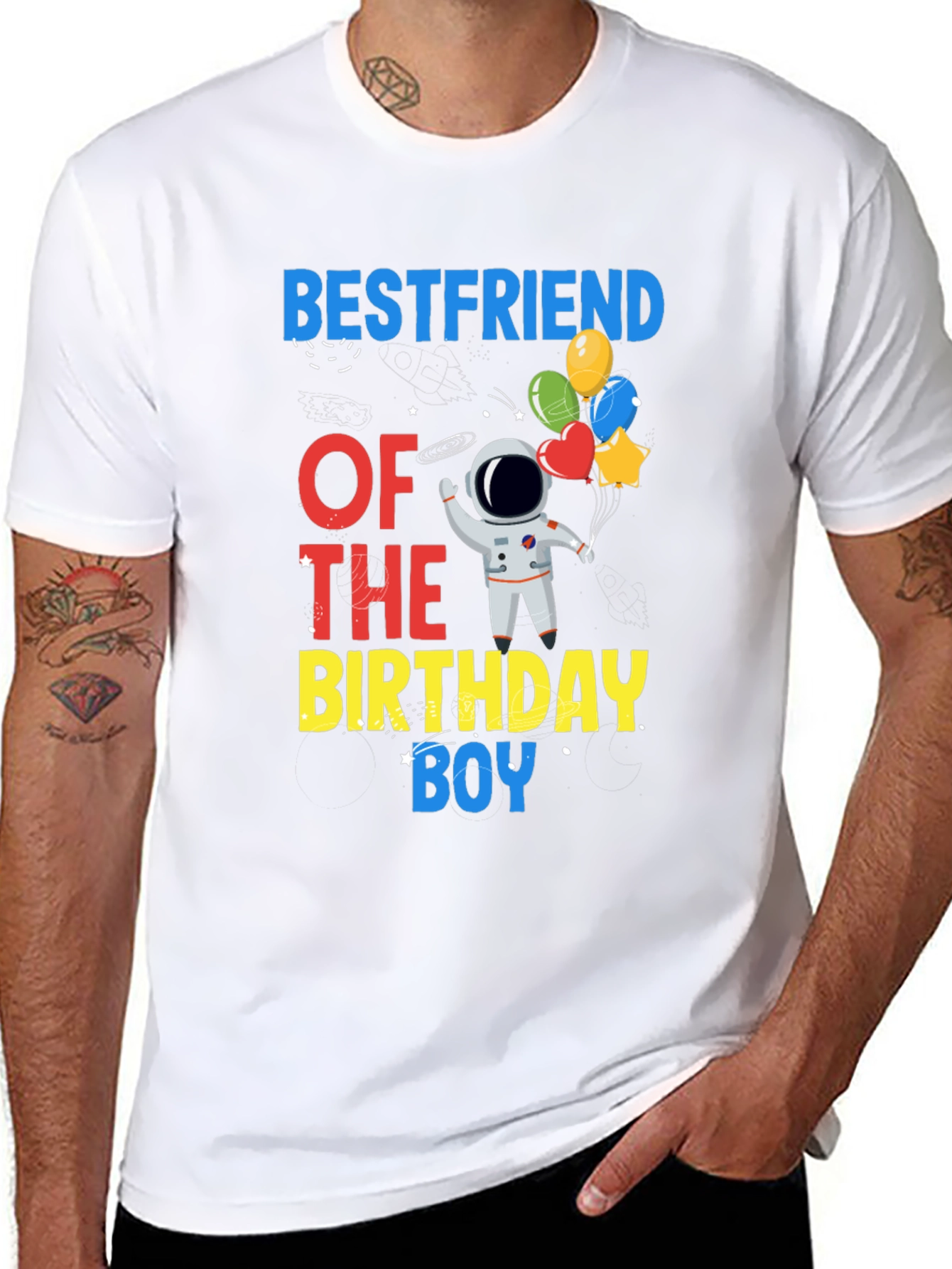 Black Bestfriend of the Birthday Boy T-Shirt view 8