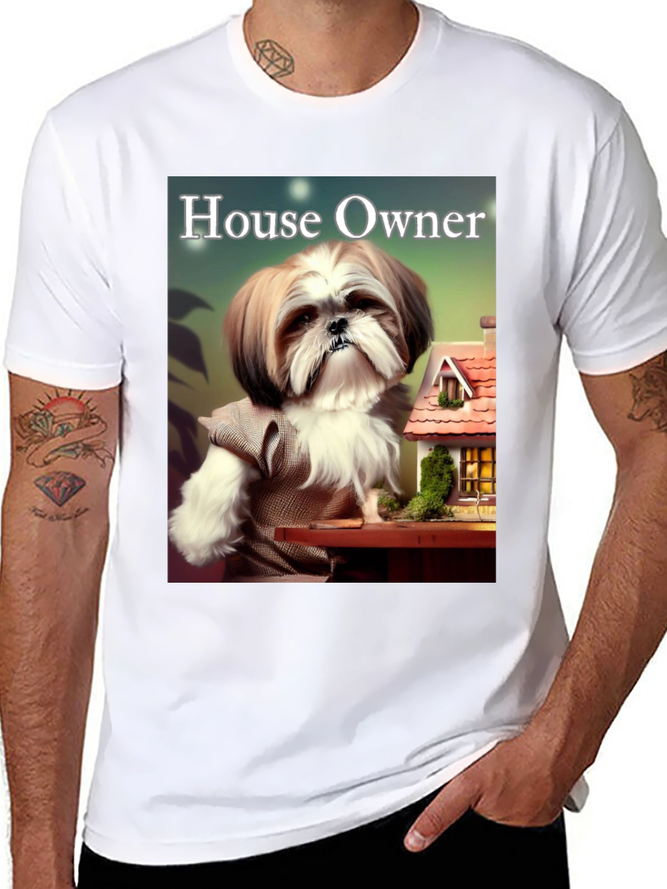 Black House Owner Dog T-Shirt view 8