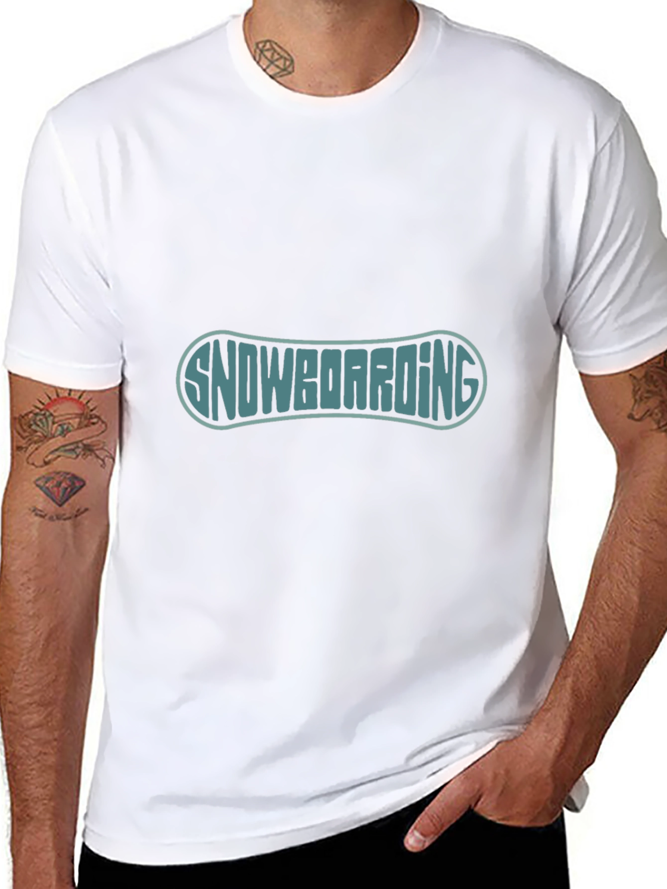 Black Snowboarding Graphic Tee - Black T-Shirt view 8