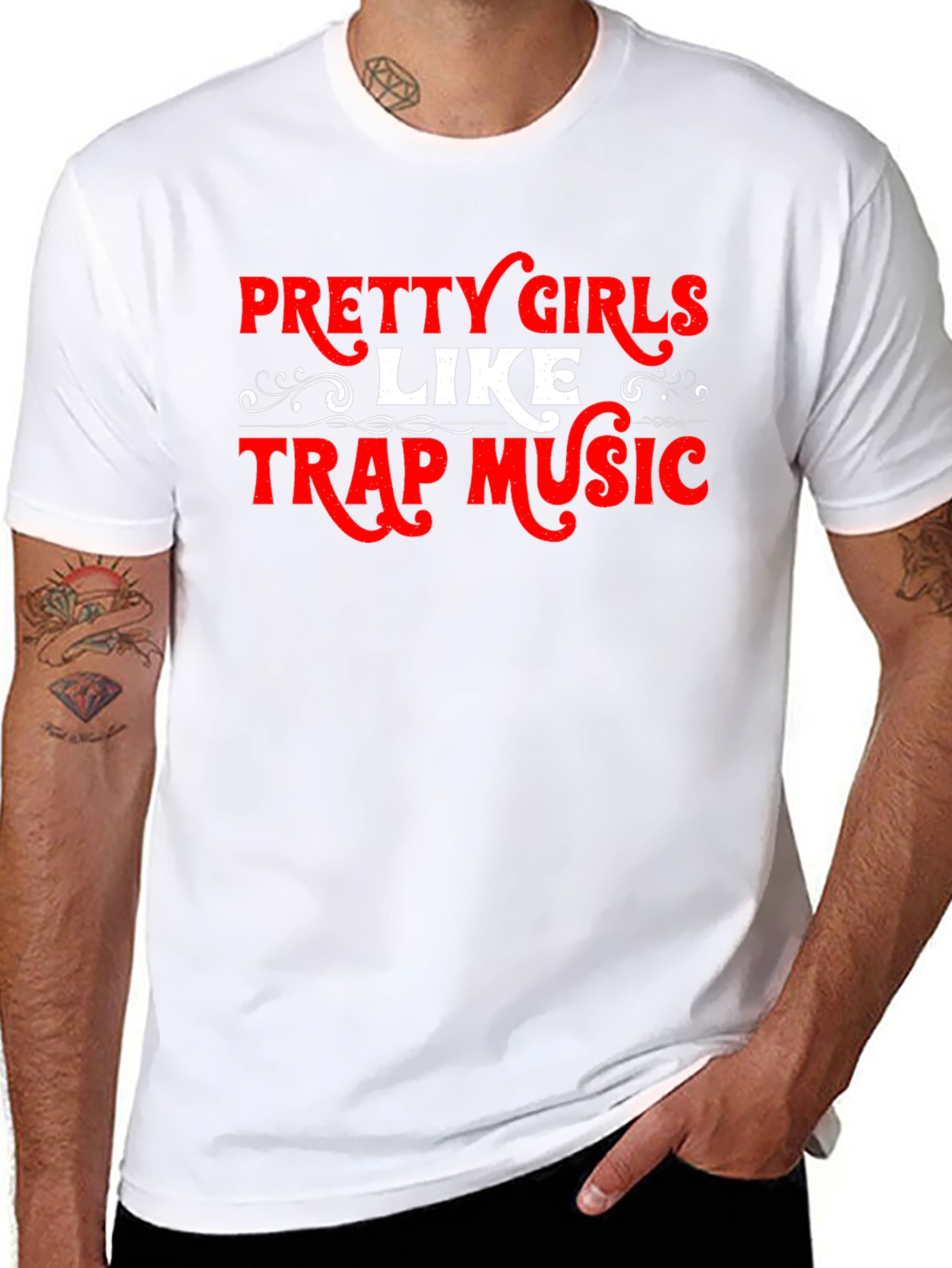 Black Pretty Girls Like Trap Music T-Shirt view 8