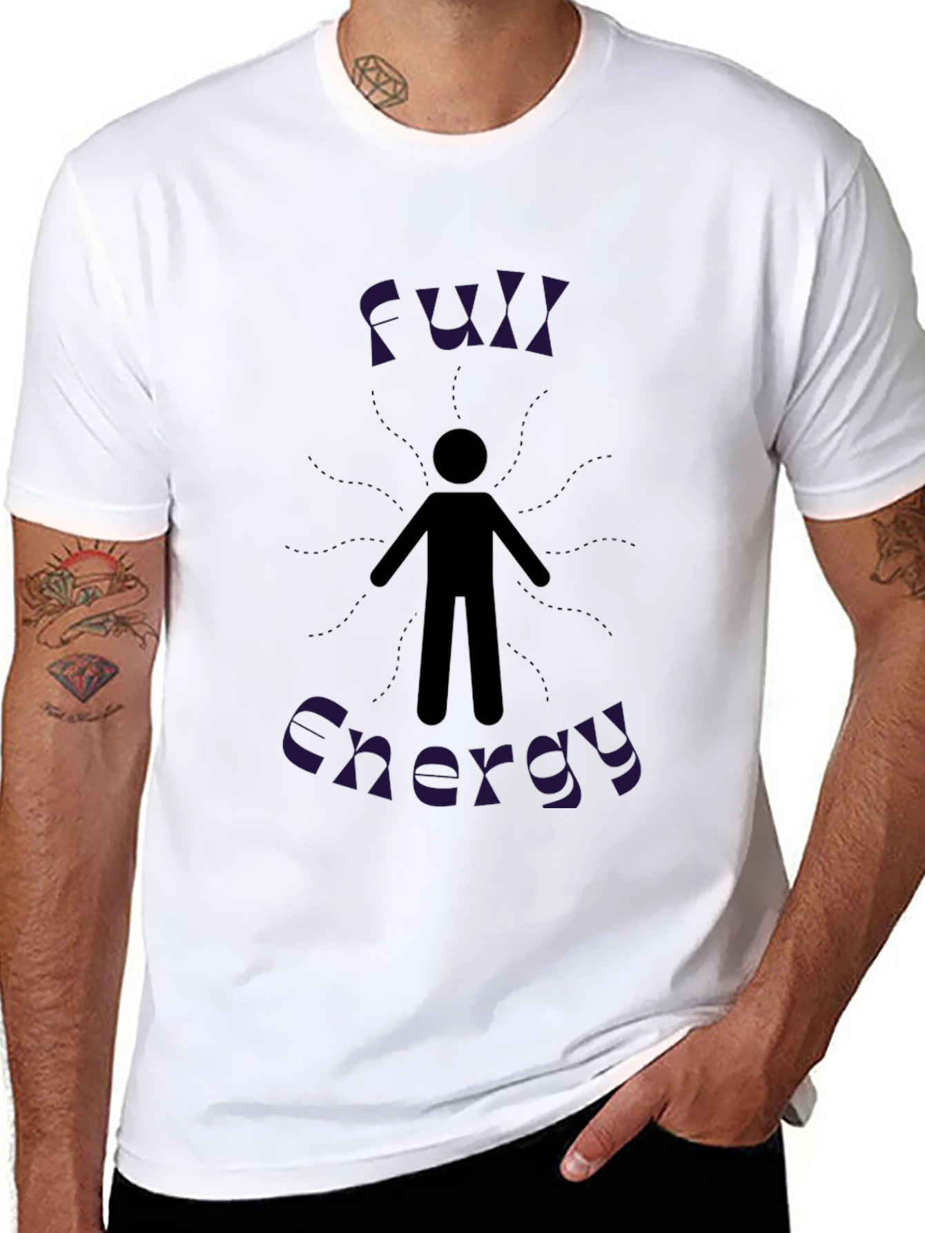 Full Energy Graphic Tee - Black Cotton Comfort - 8