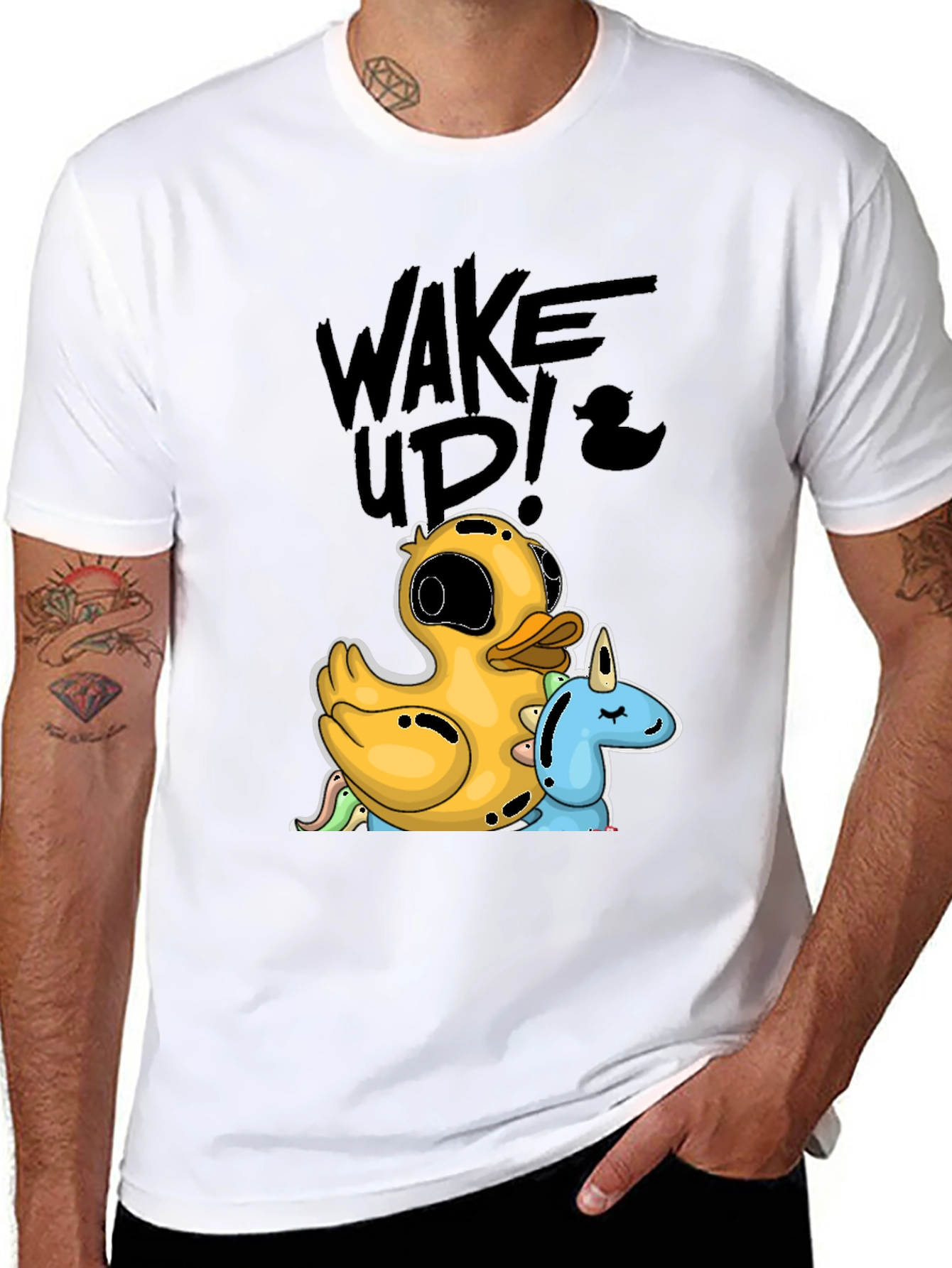 Black Duck & Unicorn Graphic Tee - Wake Up! view 8
