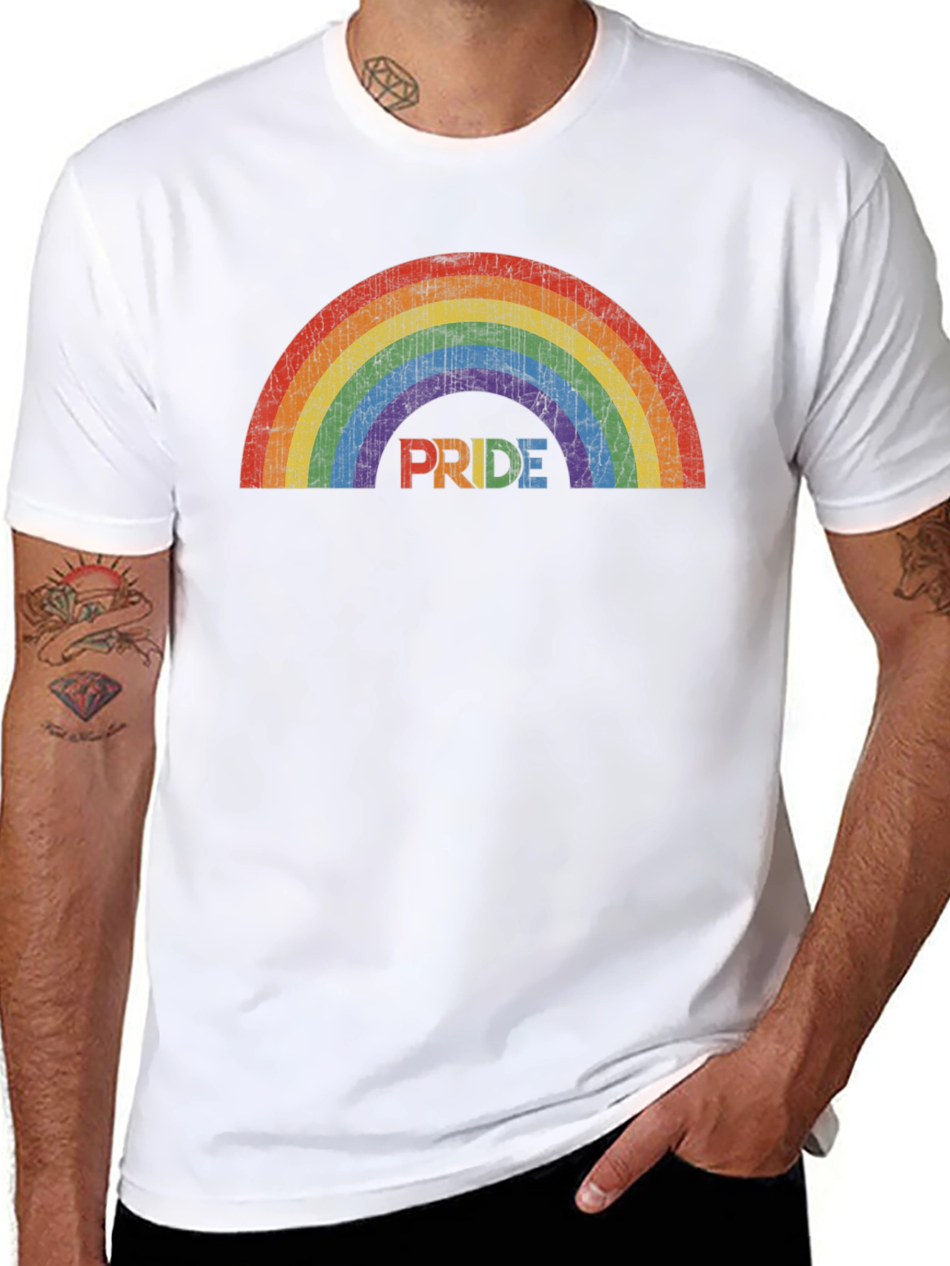 Black Pride Rainbow Graphic T-Shirt view 8