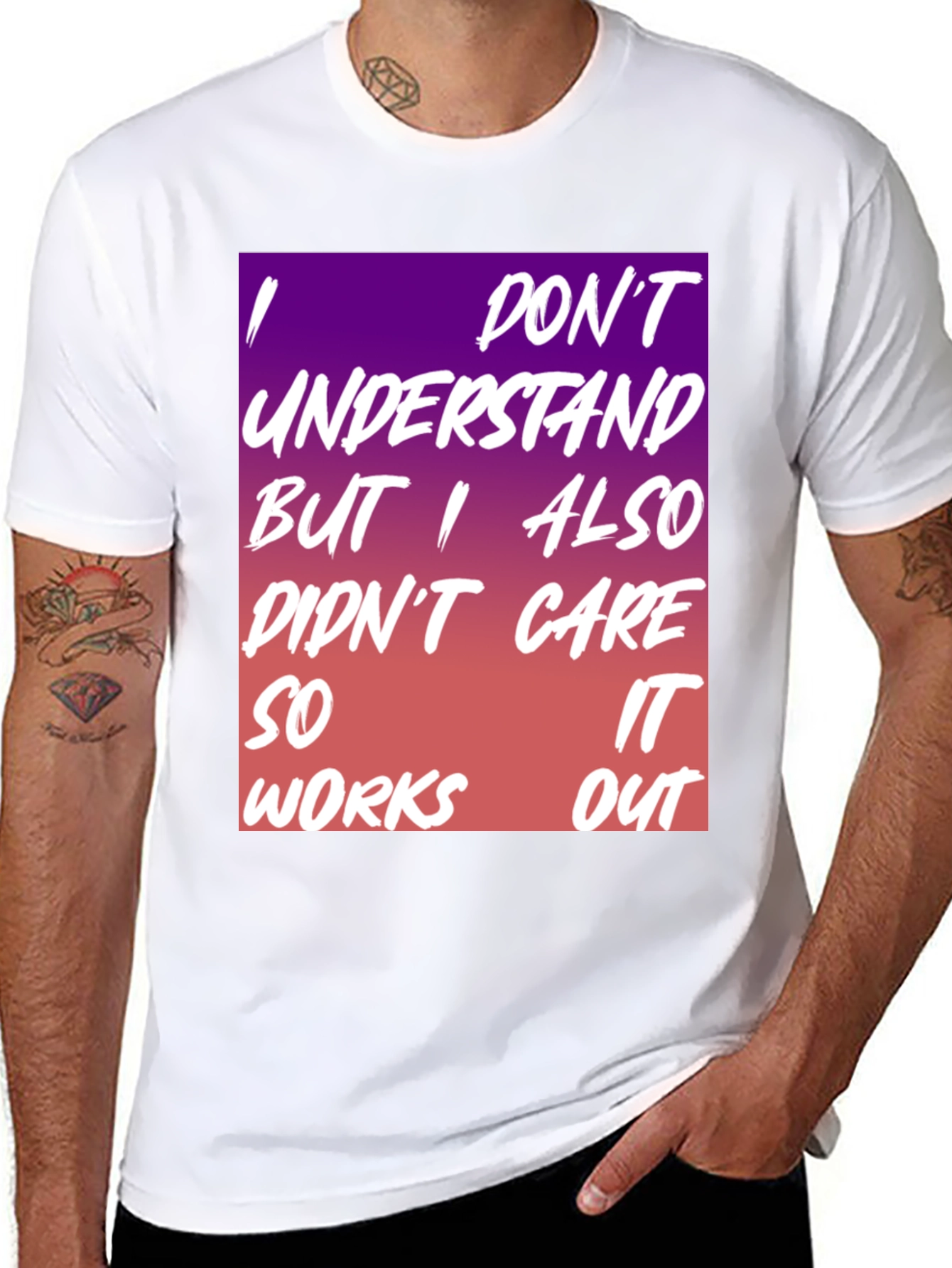 Black I Don't Understand Graphic Tee view 8