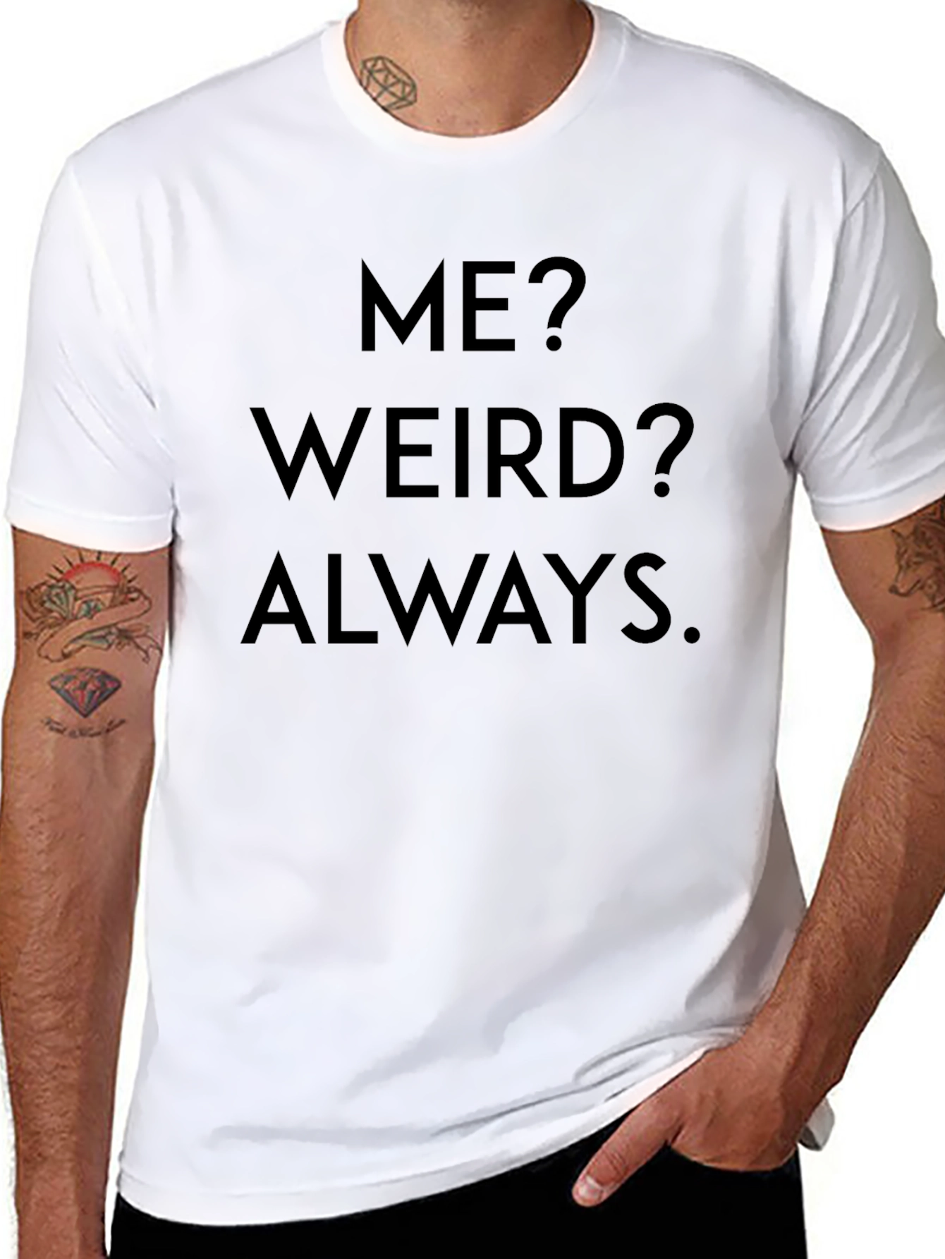 Black Me? Weird? Always. Graphic Tee view 8
