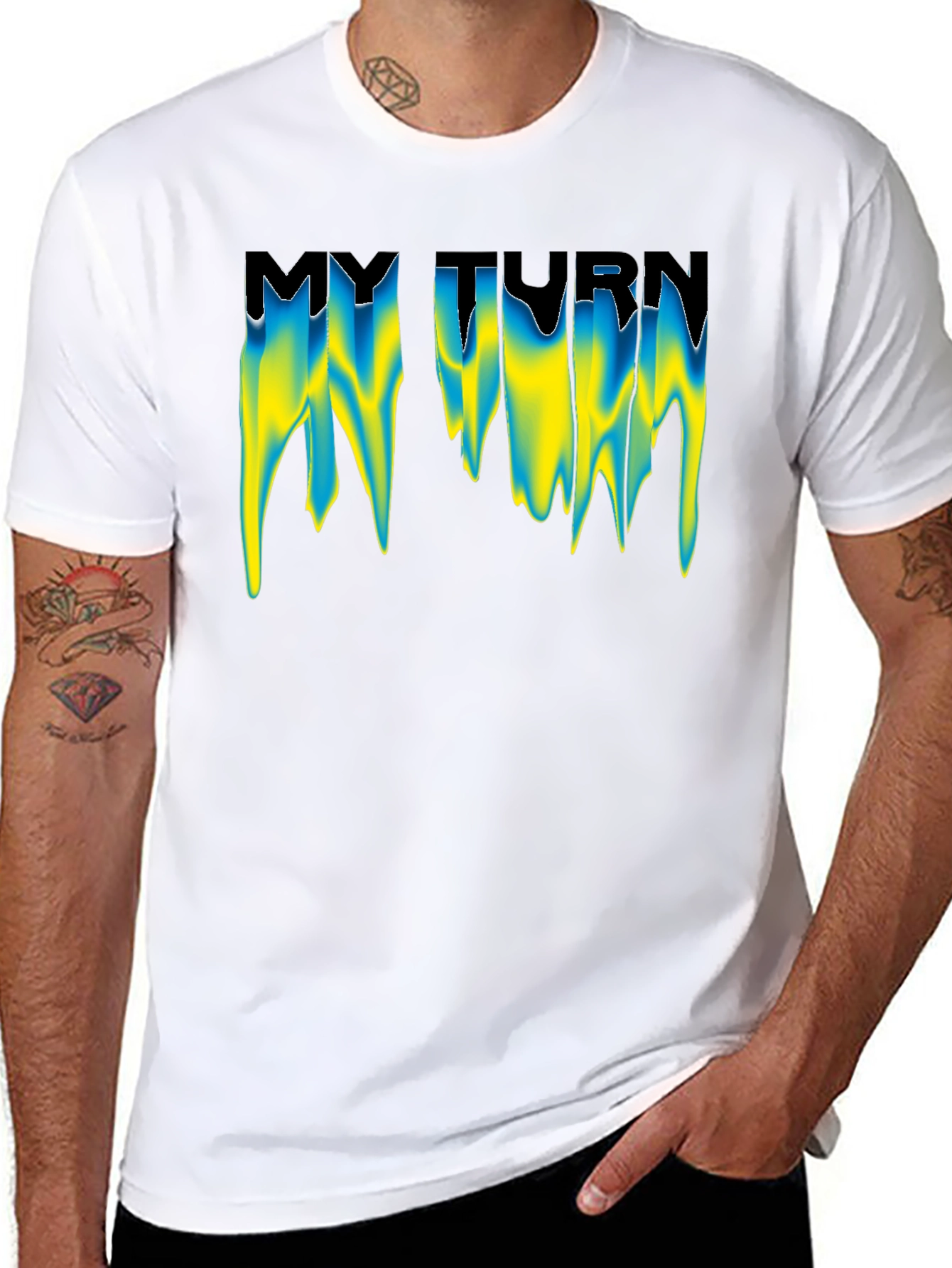 Black My Turn Graphic Tee - Drip Design view 8