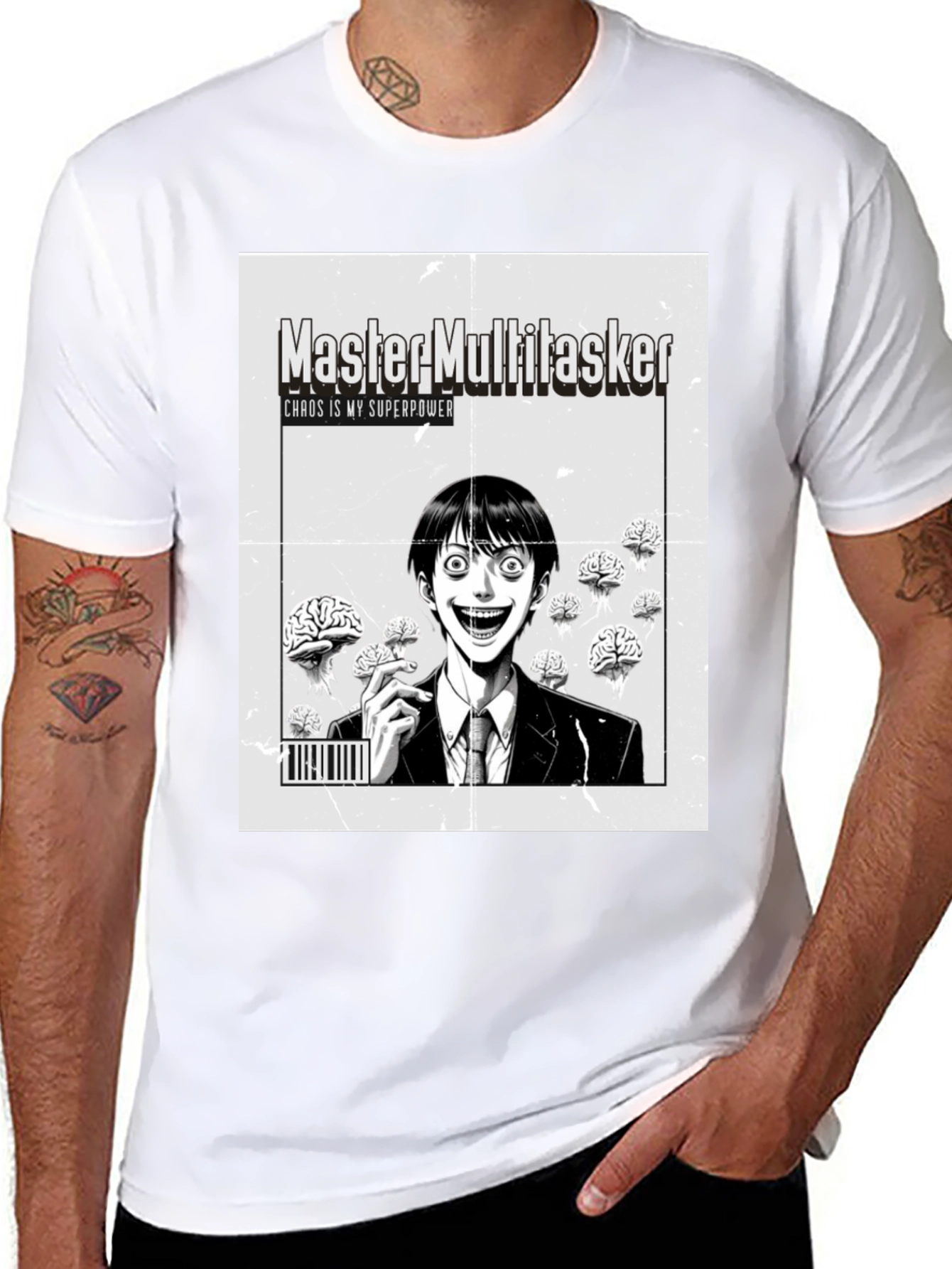 Black Master Multitasker Graphic Tee view 8