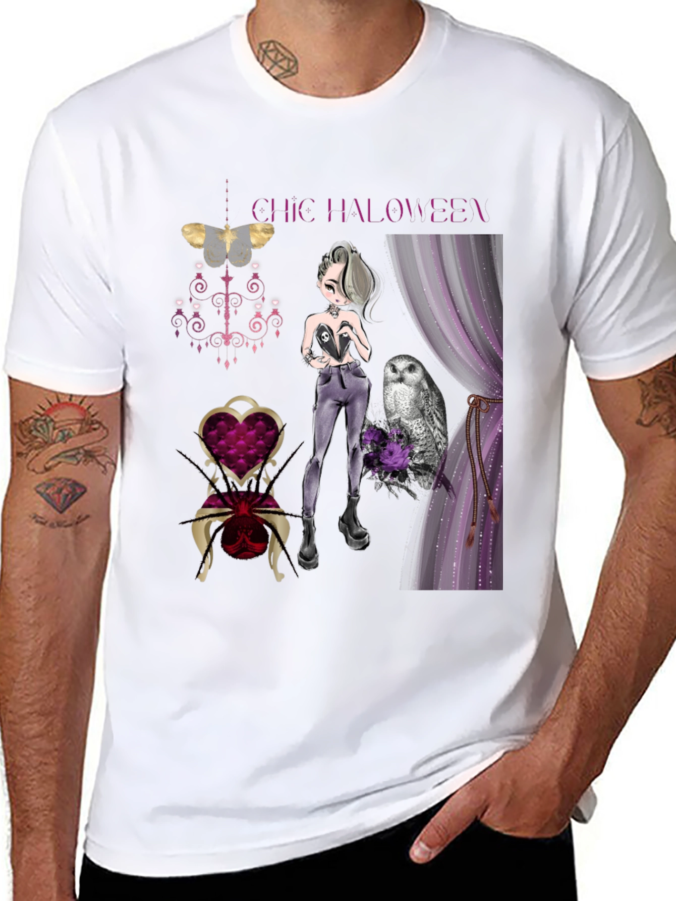 Black Chic Halloween Graphic Tee view 8