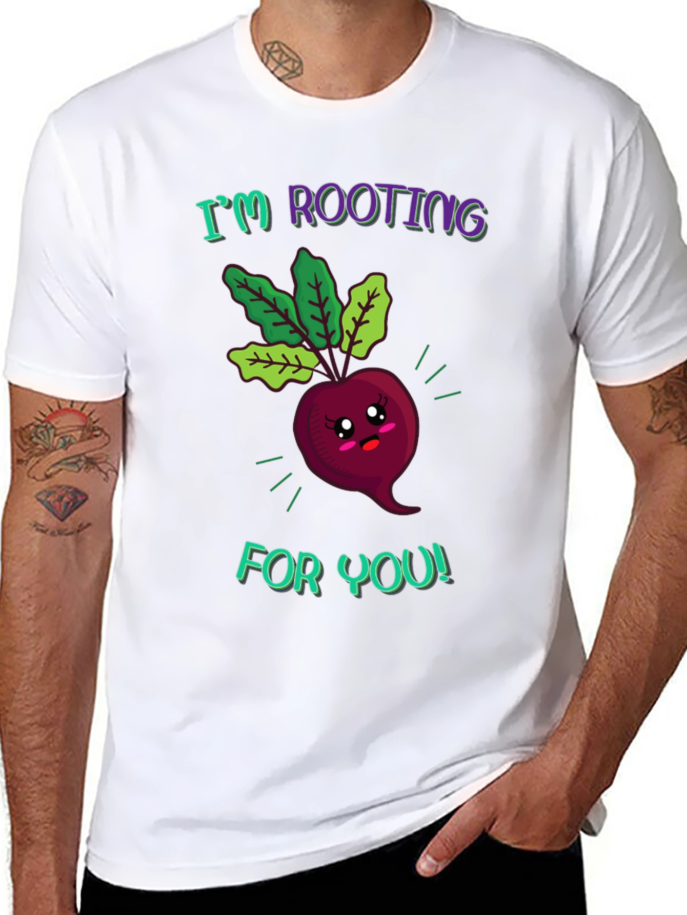 Black I'm Rooting For You Beetroot Graphic Tee view 8