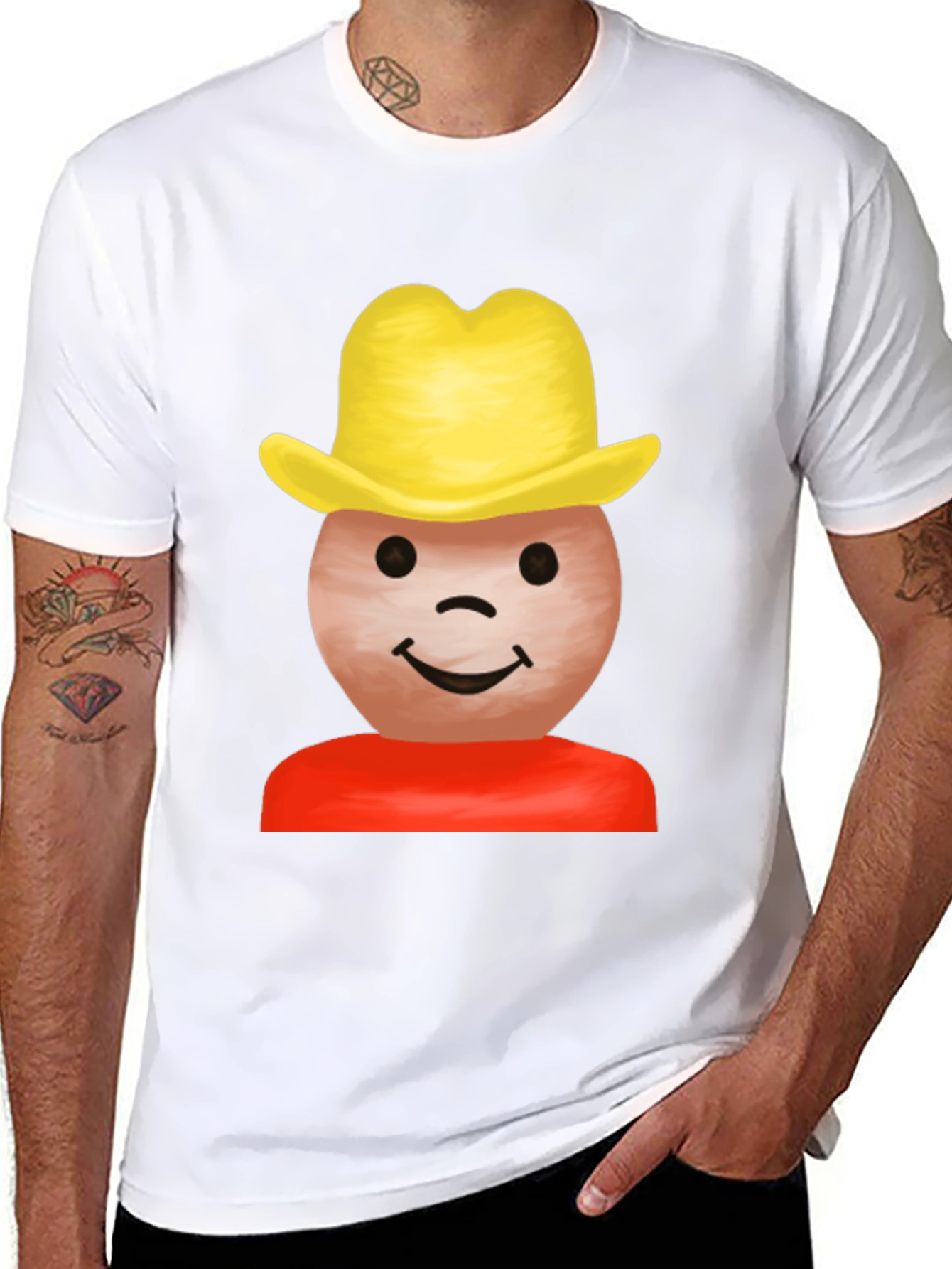 Black Cowboy Emoji Graphic Tee - Black T-Shirt view 8