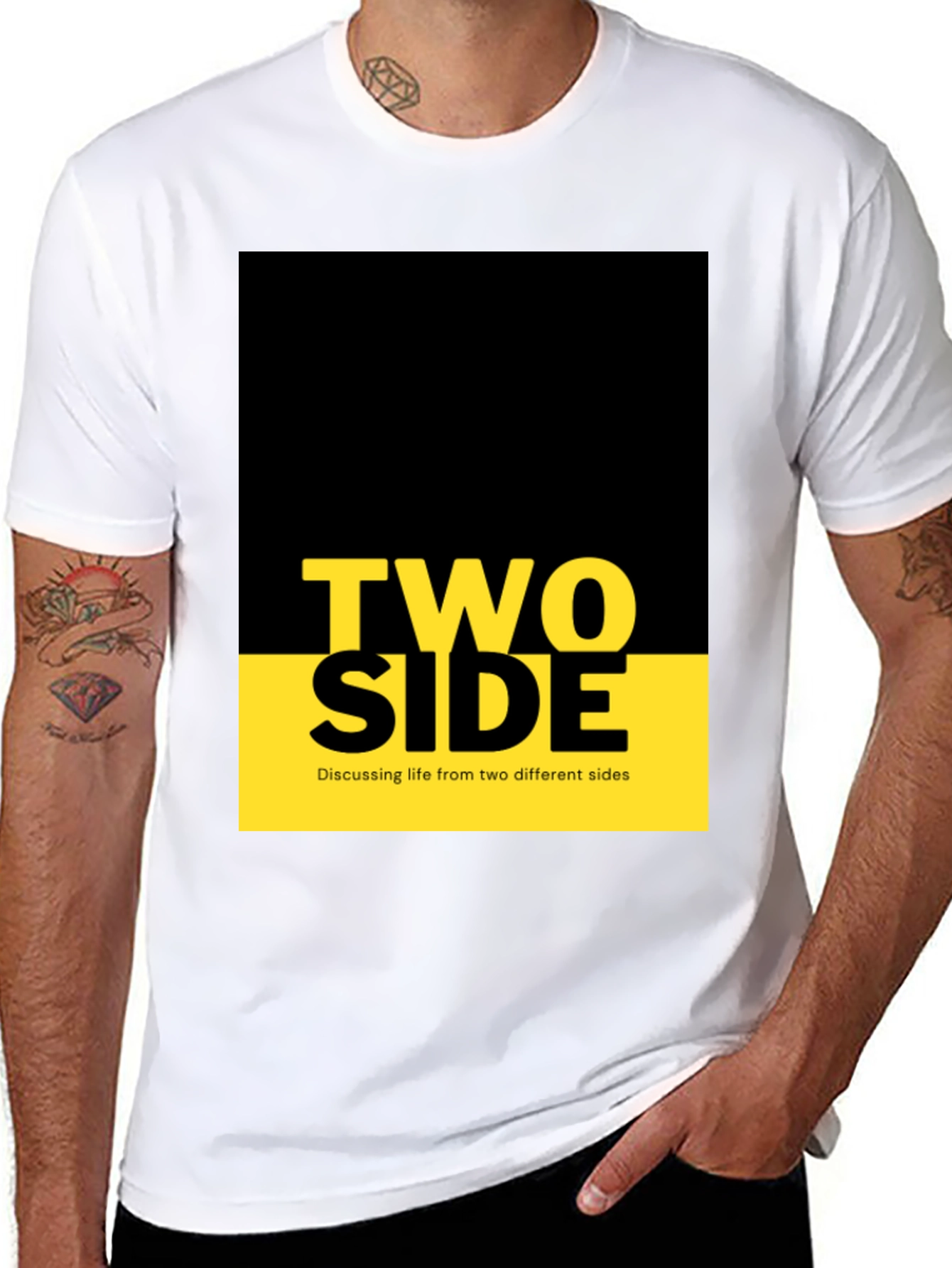 Black Two Side Graphic Tee - Discussing Life view 8