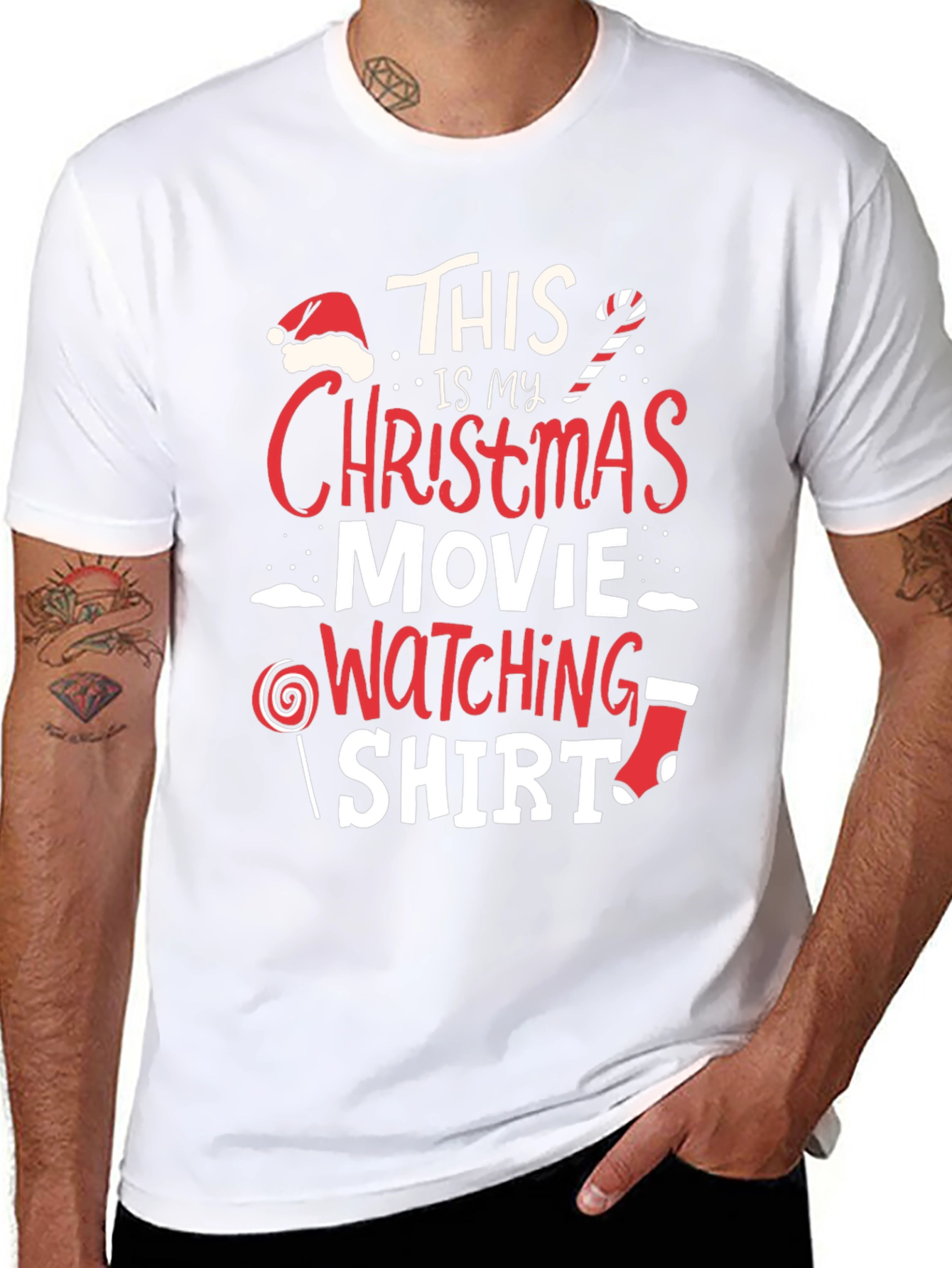 Black Christmas Movie Watching Shirt view 8