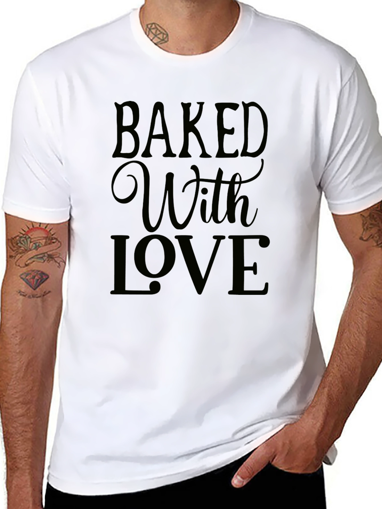 Black Baked With Love Graphic T-Shirt view 8