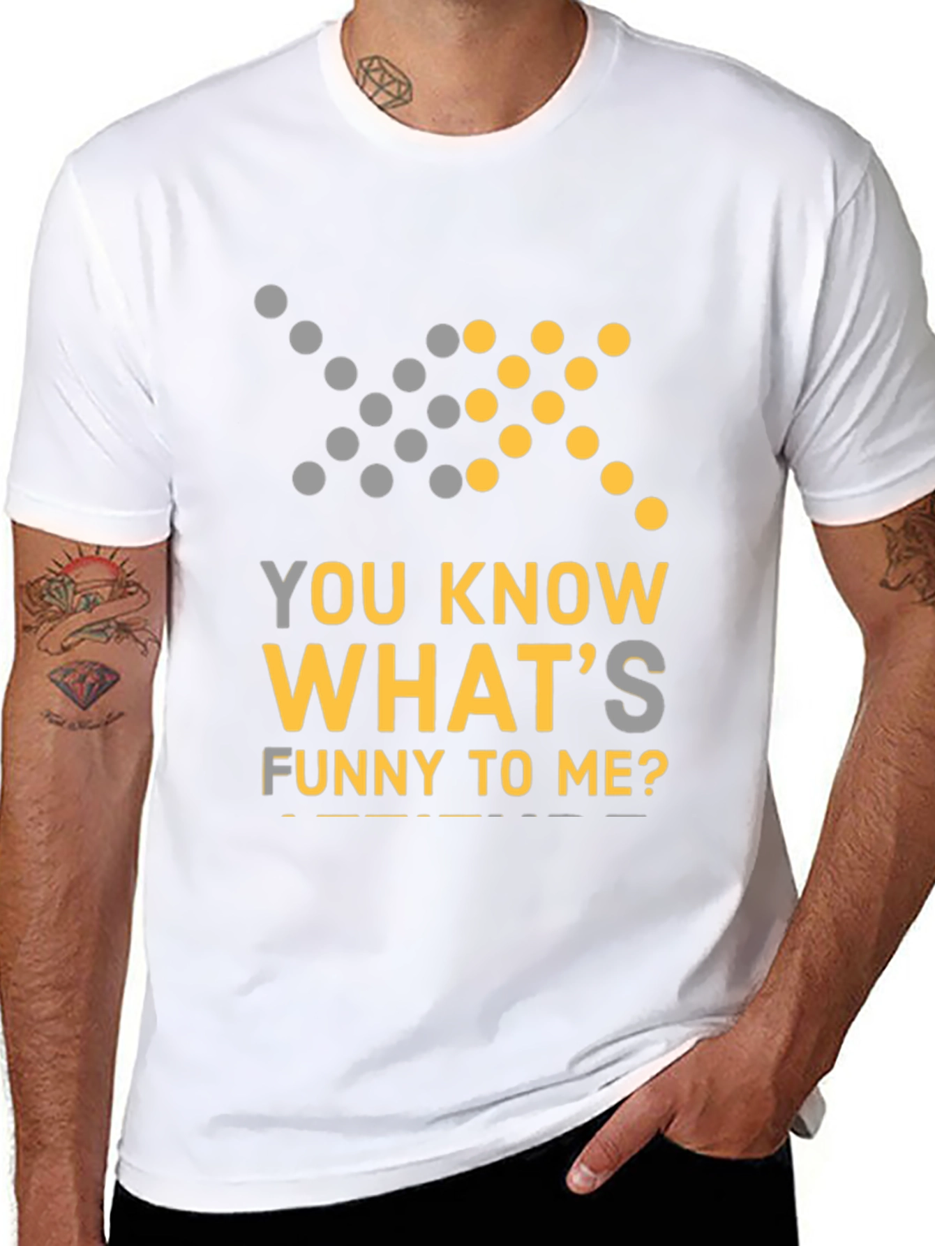 Black Funny Graphic Tee - You Know What's Funny To Me? T-Shirt view 8