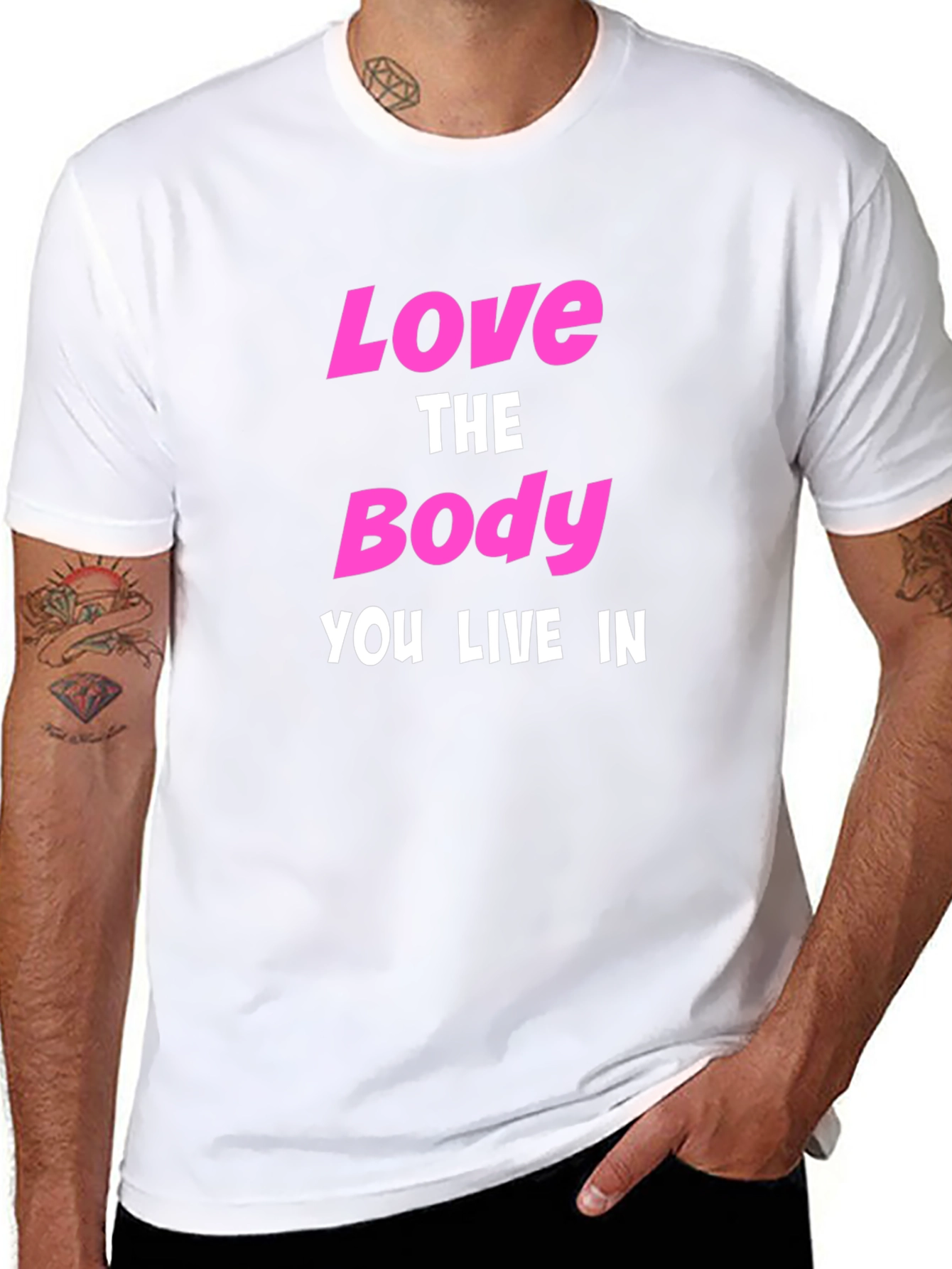 Black Love The Body You Live In Graphic T-Shirt view 8