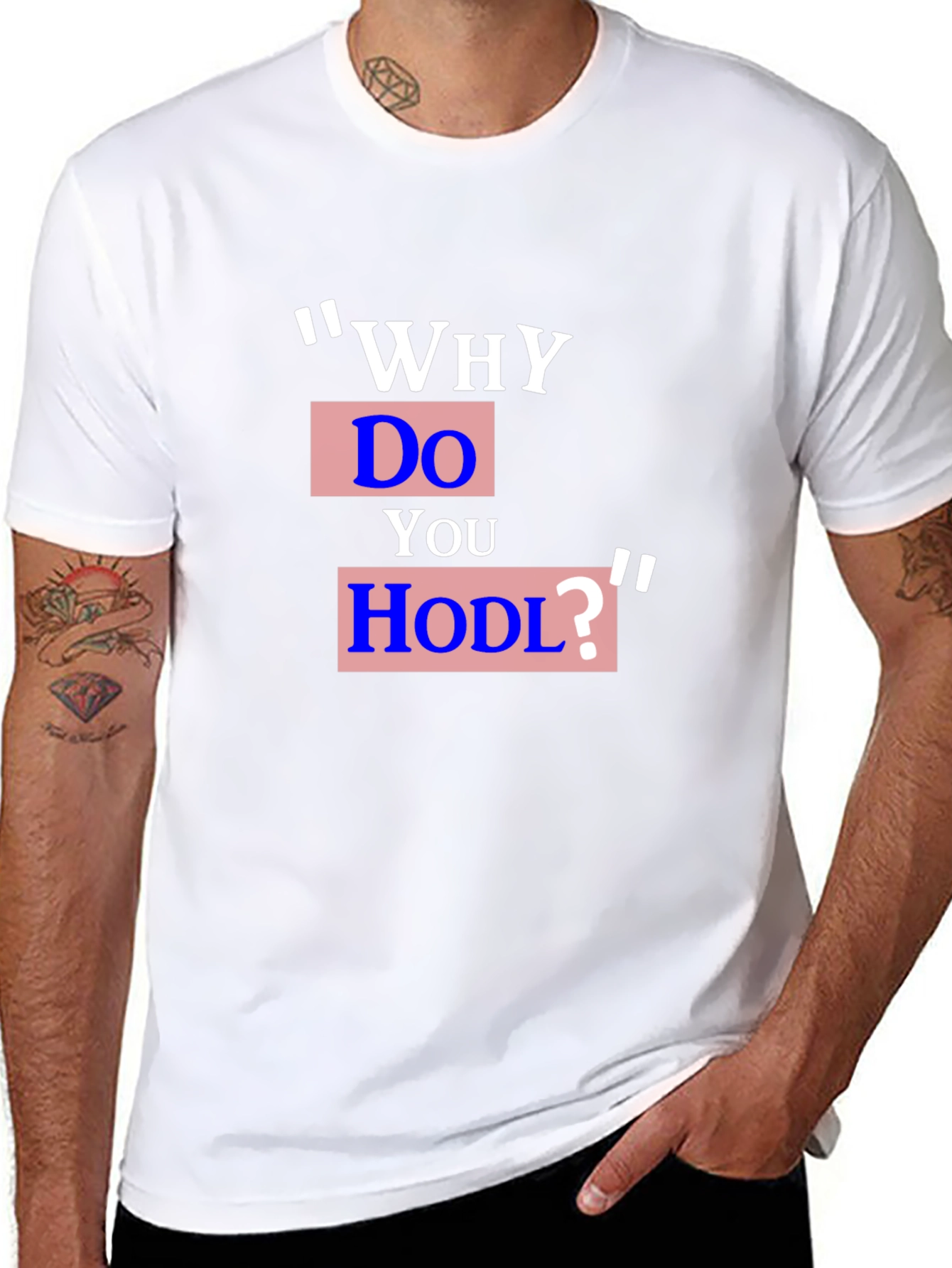 Black Why HODL? Crypto T-Shirt - Black view 8