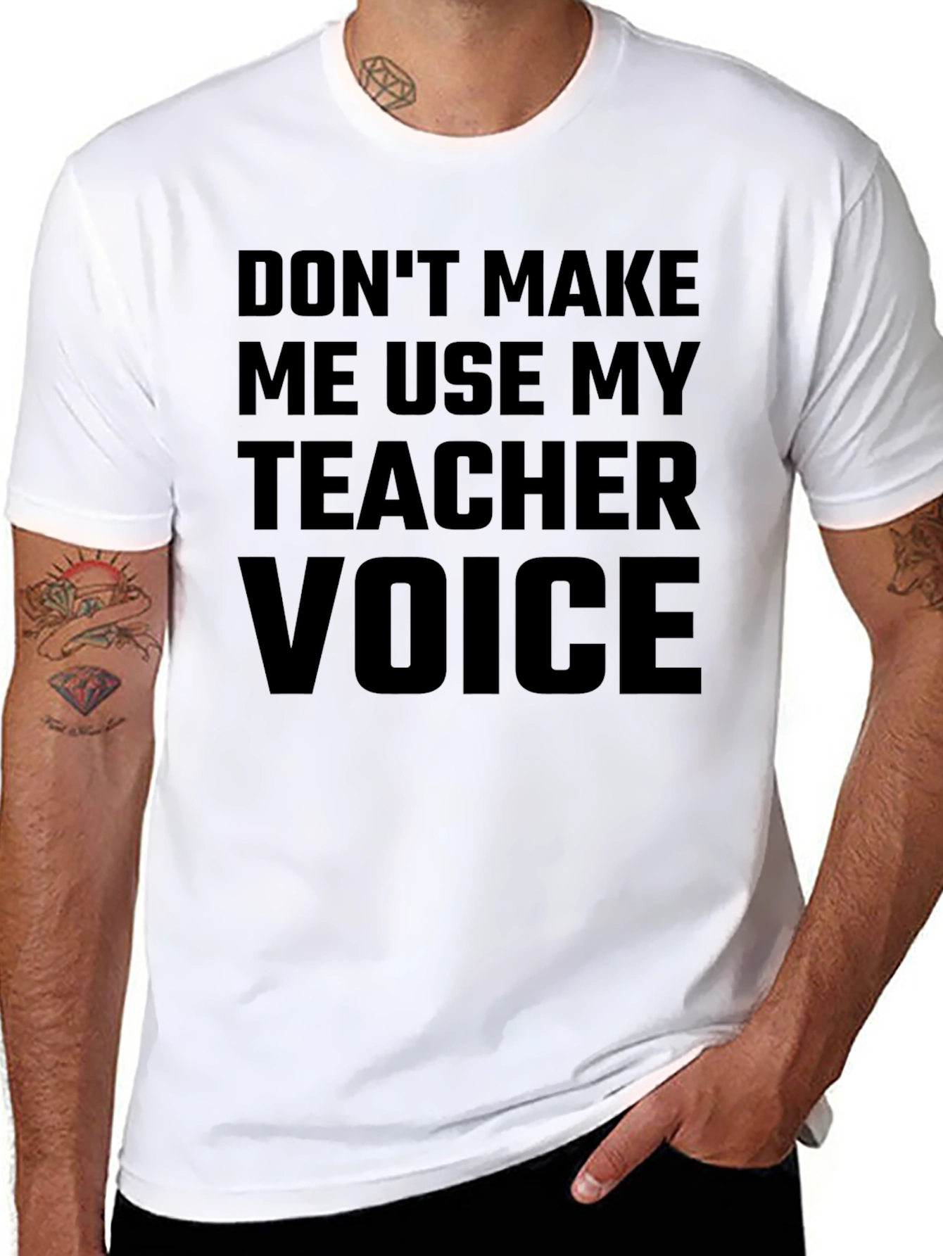Black Teacher Voice T-Shirt Funny Novelty Teaching Shirt view 8